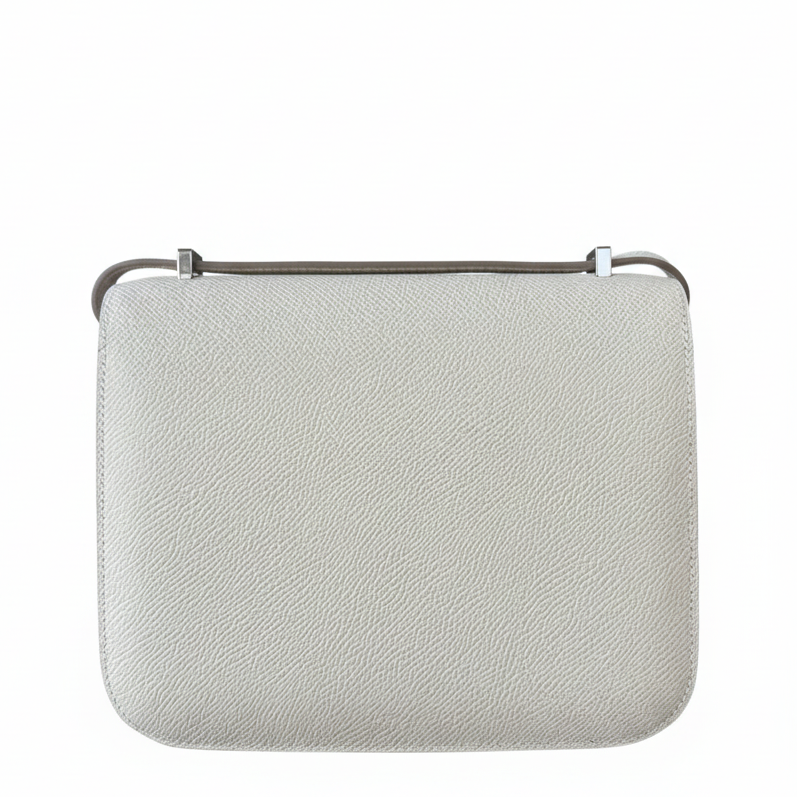 HERMES Constance 18 Craie Epsom Boucle Exotique Finition Palladié