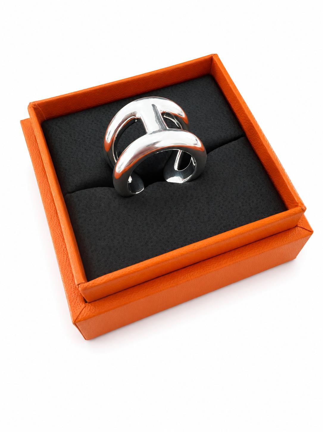 HERMÈS BAGUE OSMOSE GRAND MODÈLE ARGENT
