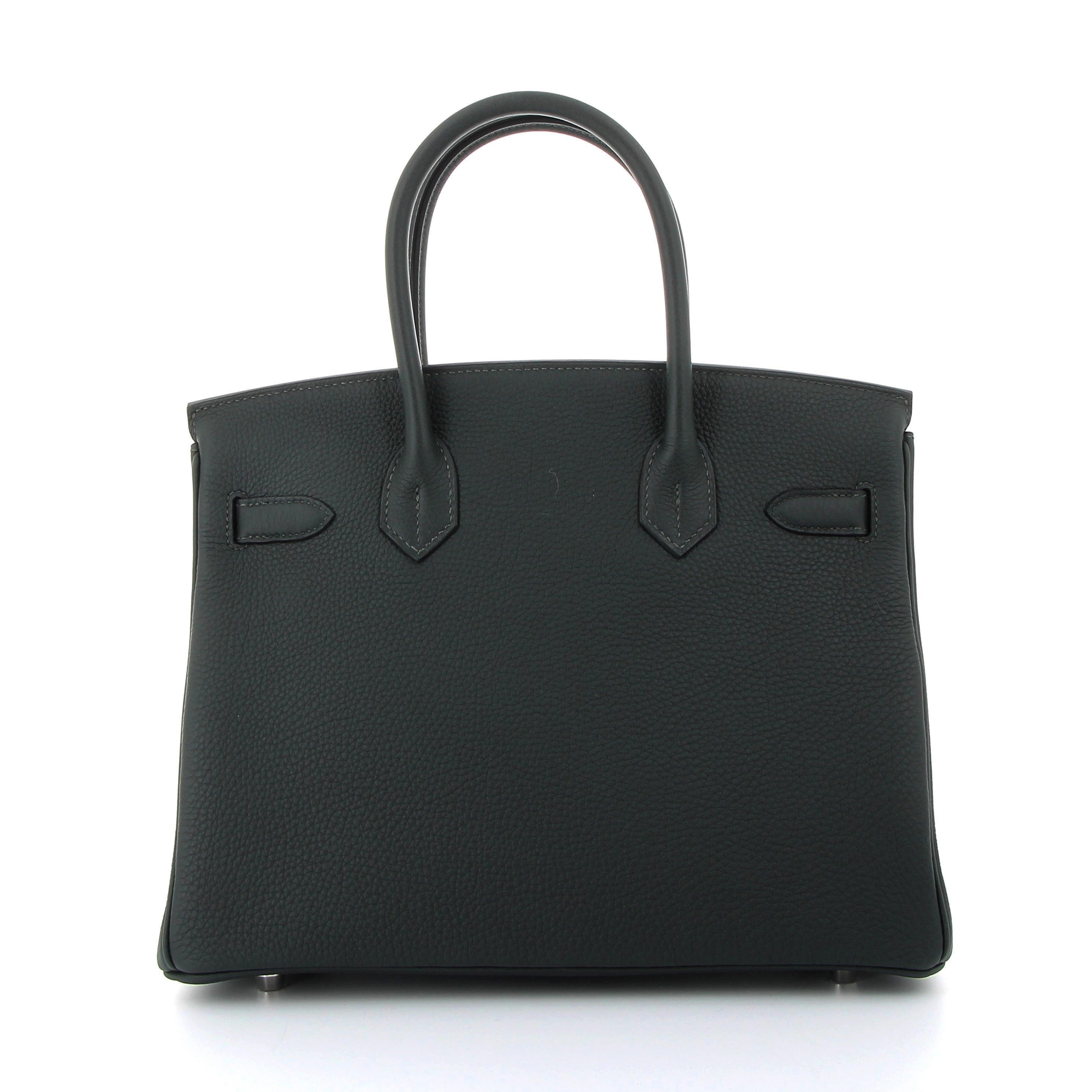 HERMES Birkin 30 Togo Noir Finition Palladié