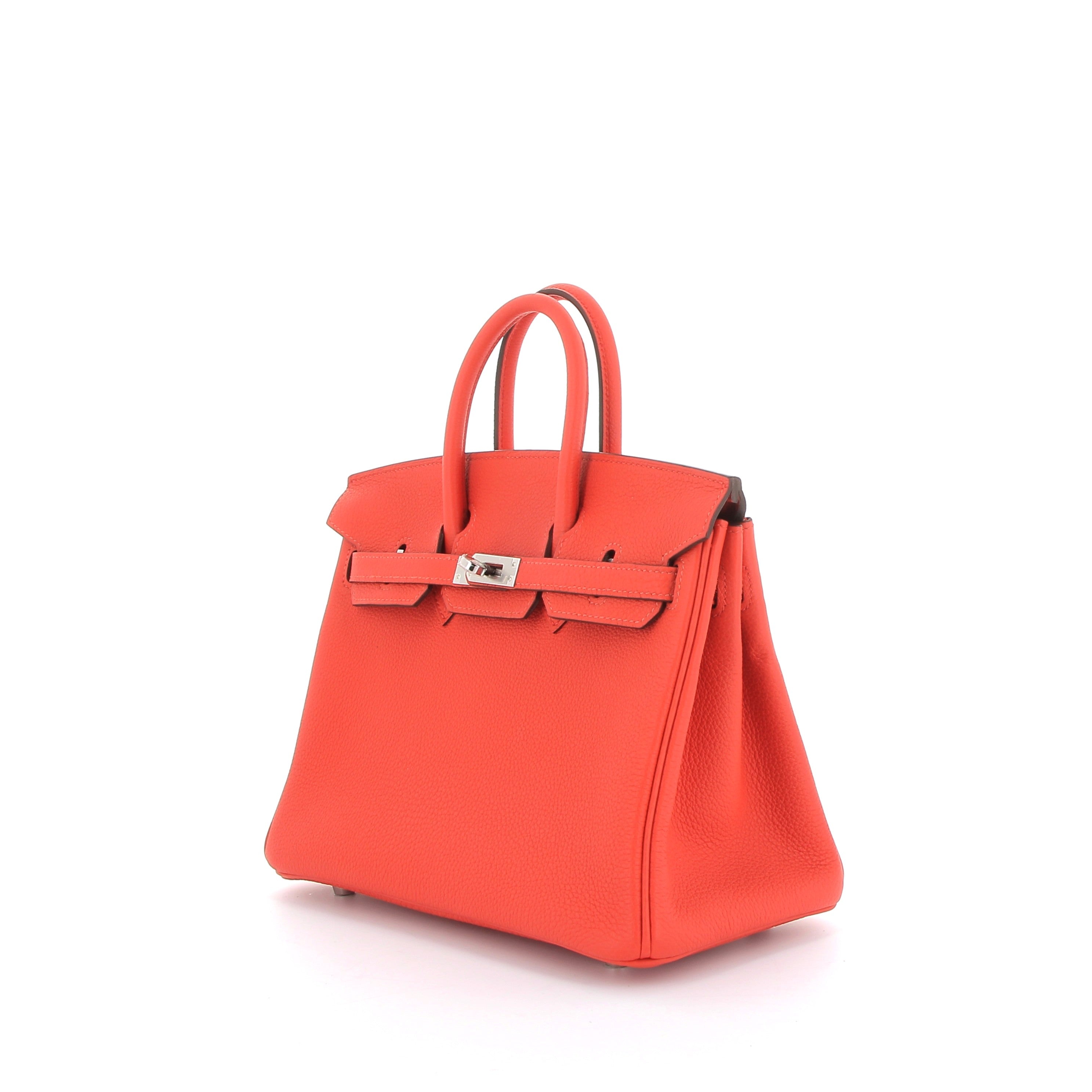 HERMÈS Birkin 25 Capucine Togo Finition Palladié