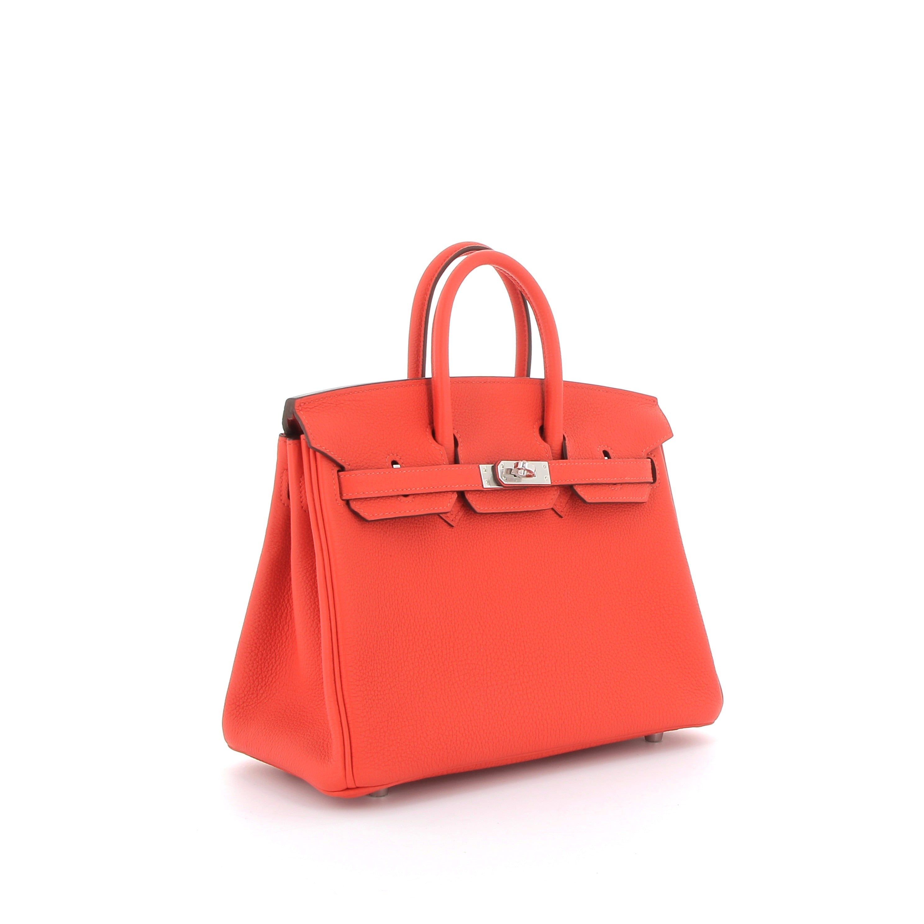 HERMÈS Birkin 25 Capucine Togo Finition Palladié