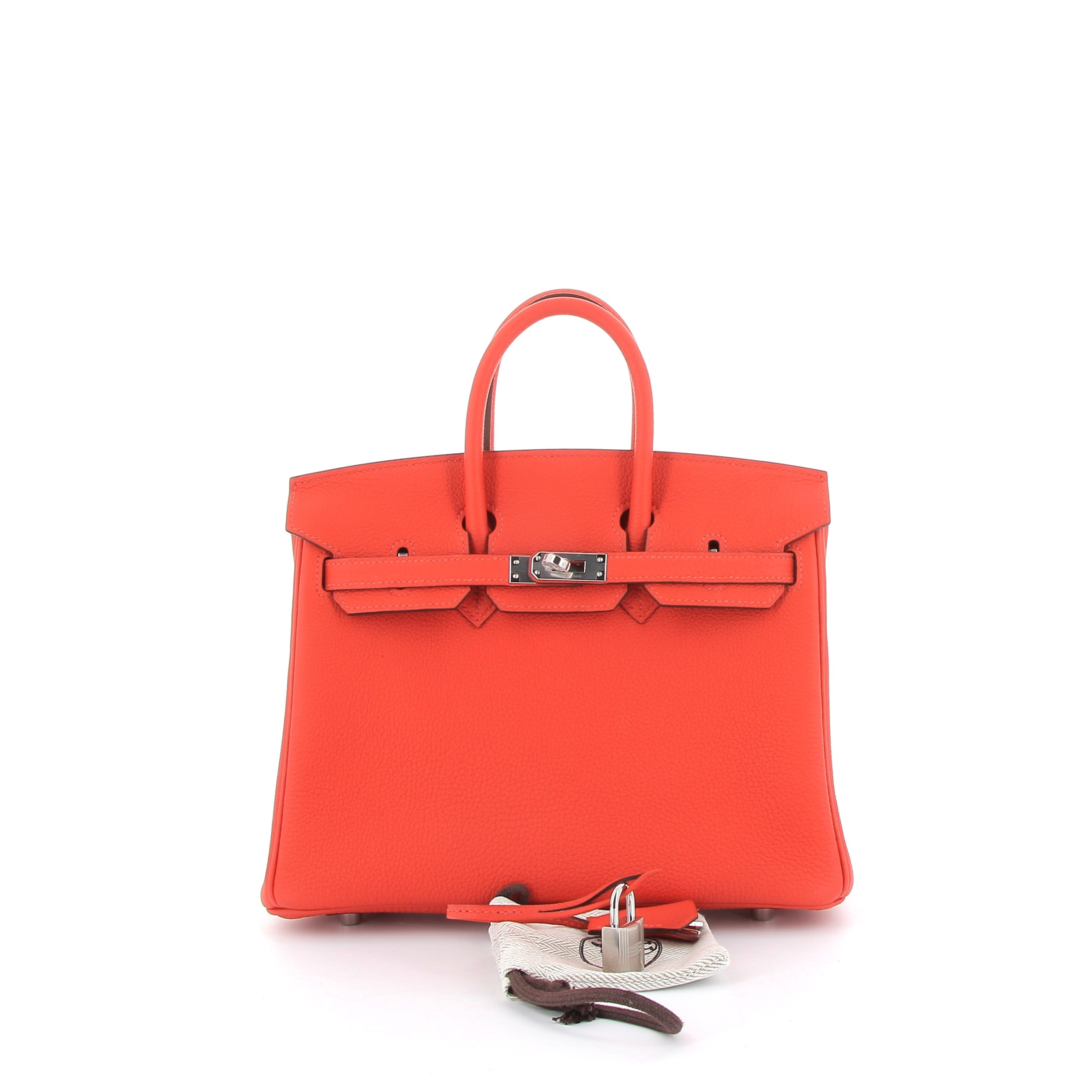 HERMÈS Birkin 25 Capucine Togo Finition Palladié