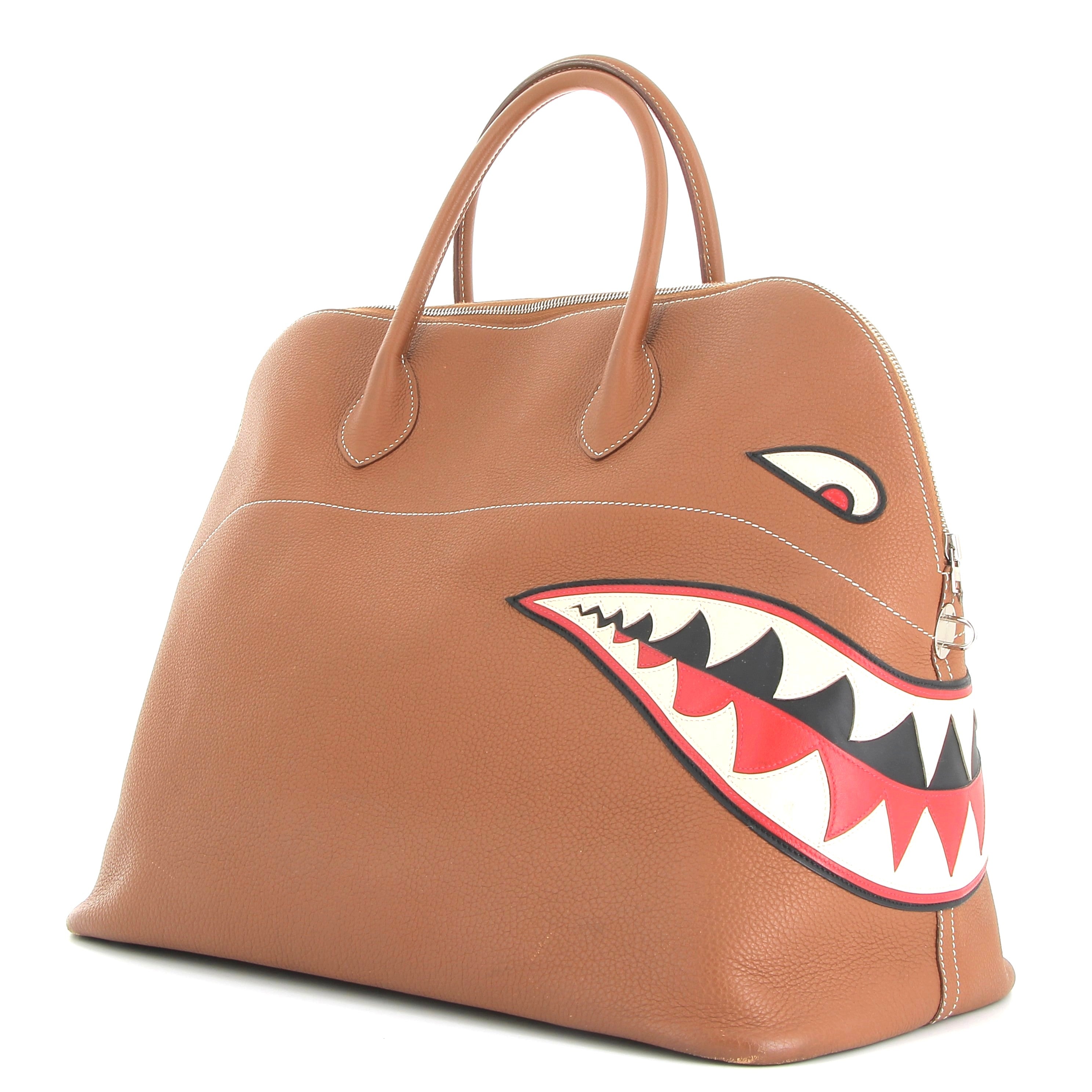 HERMÈS Bolide 45 Shark Gold Togo Finition Palladié