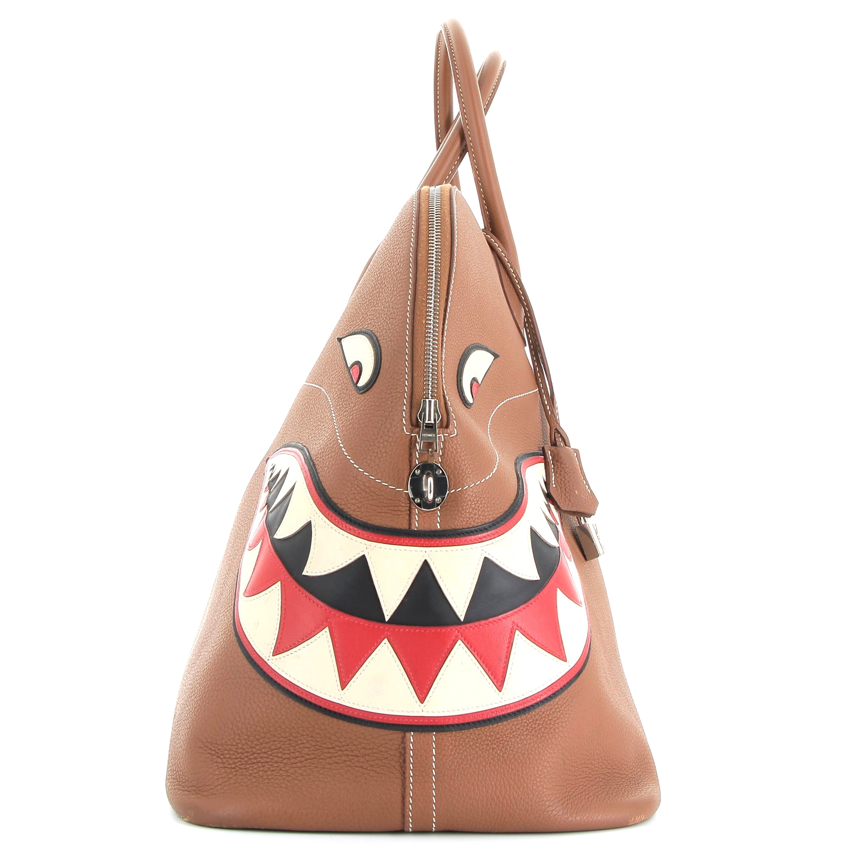 HERMÈS Bolide 45 Shark Gold Togo Finition Palladié