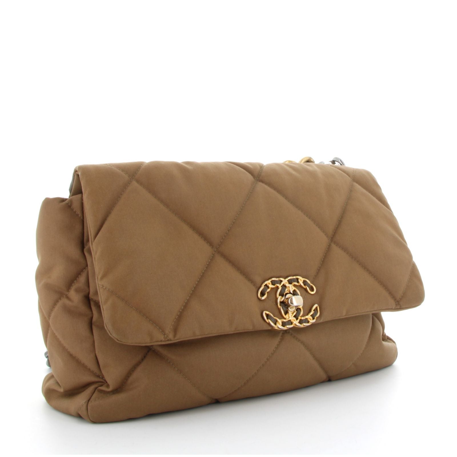CHANEL CLASSIC FLAP MEDIUM TOILE KAKI