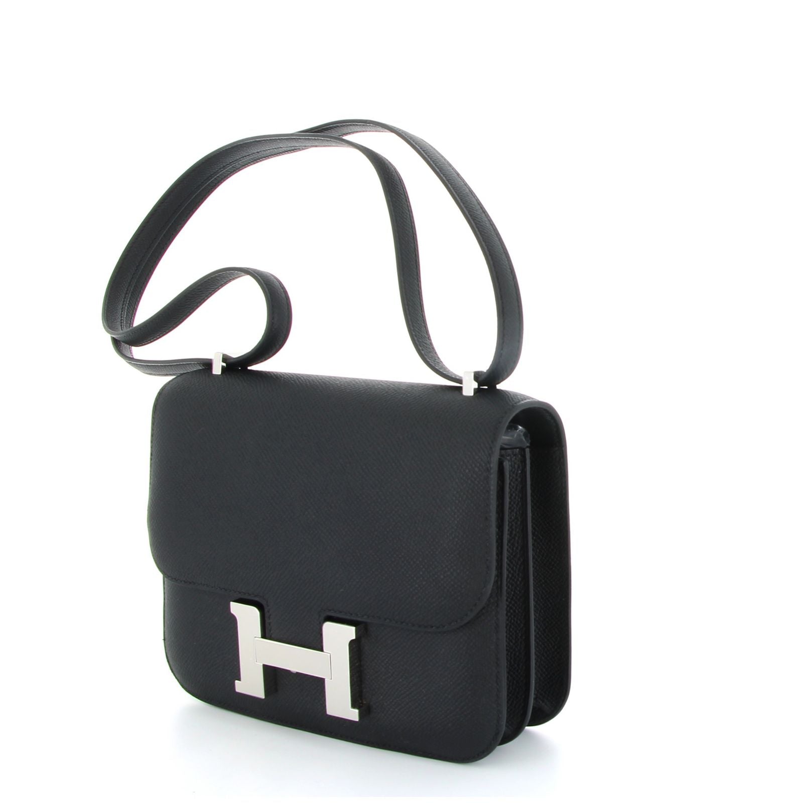 Hermes Constance 18 Noir Epsom Finition Palladié