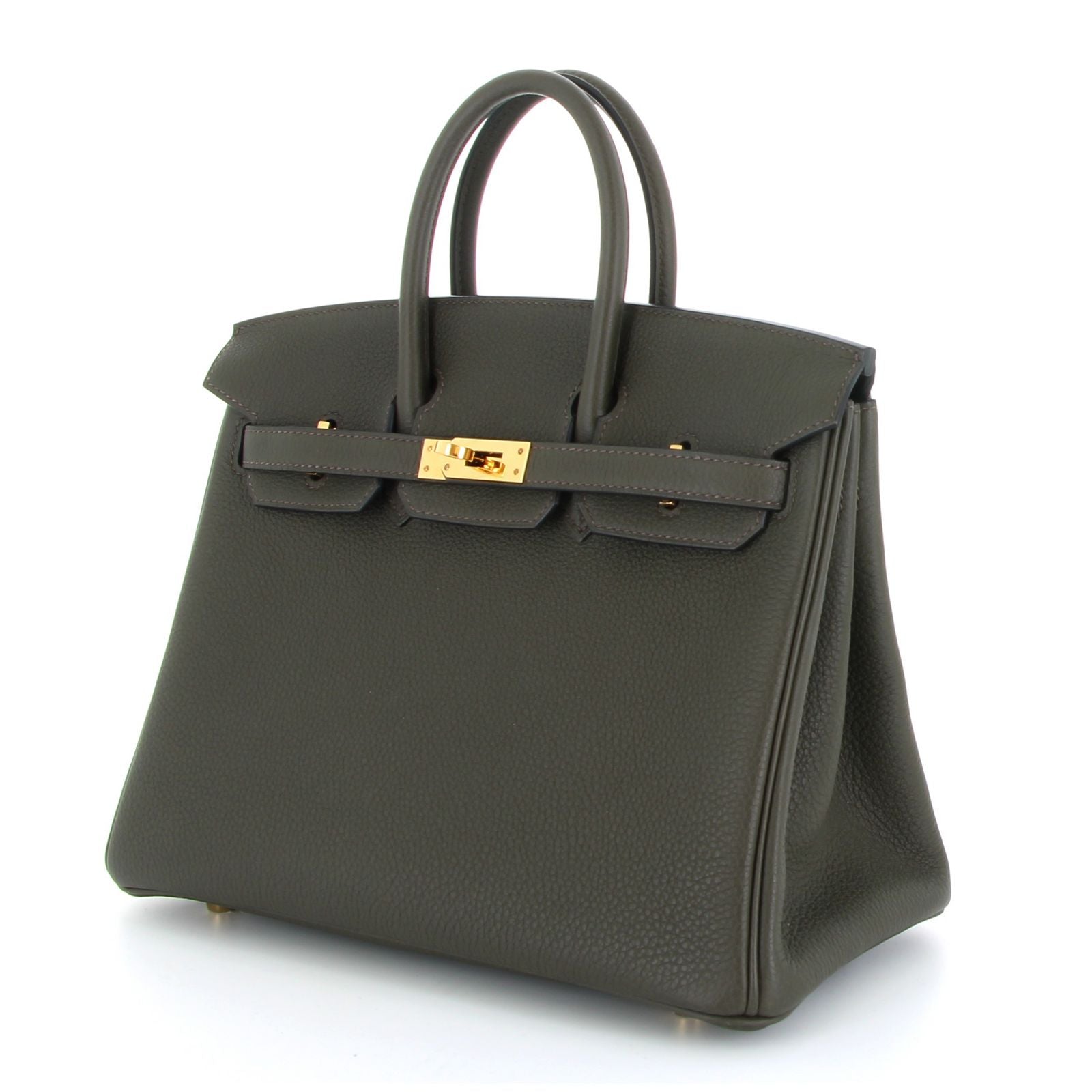 Hermes Birkin 25 Vert De Gris Togo Or Jaune