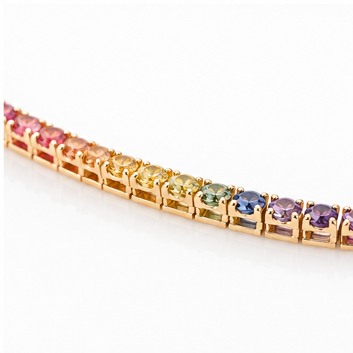 HELENA JOY COLLIER EN DIAMANTS RIVIÈRE RAINBOW