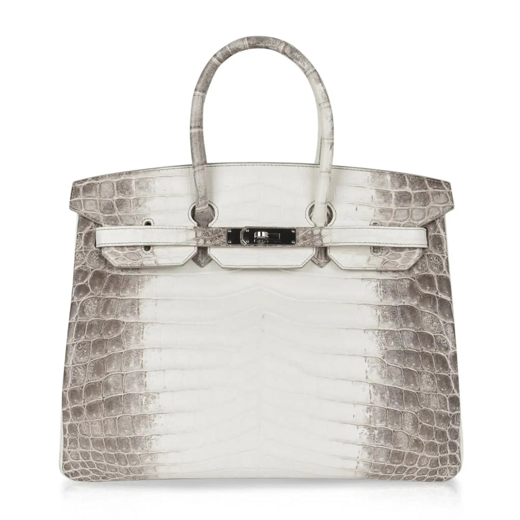HERMES Birkin 35 Himalaya Crocodile Niloticus Finition Palladié