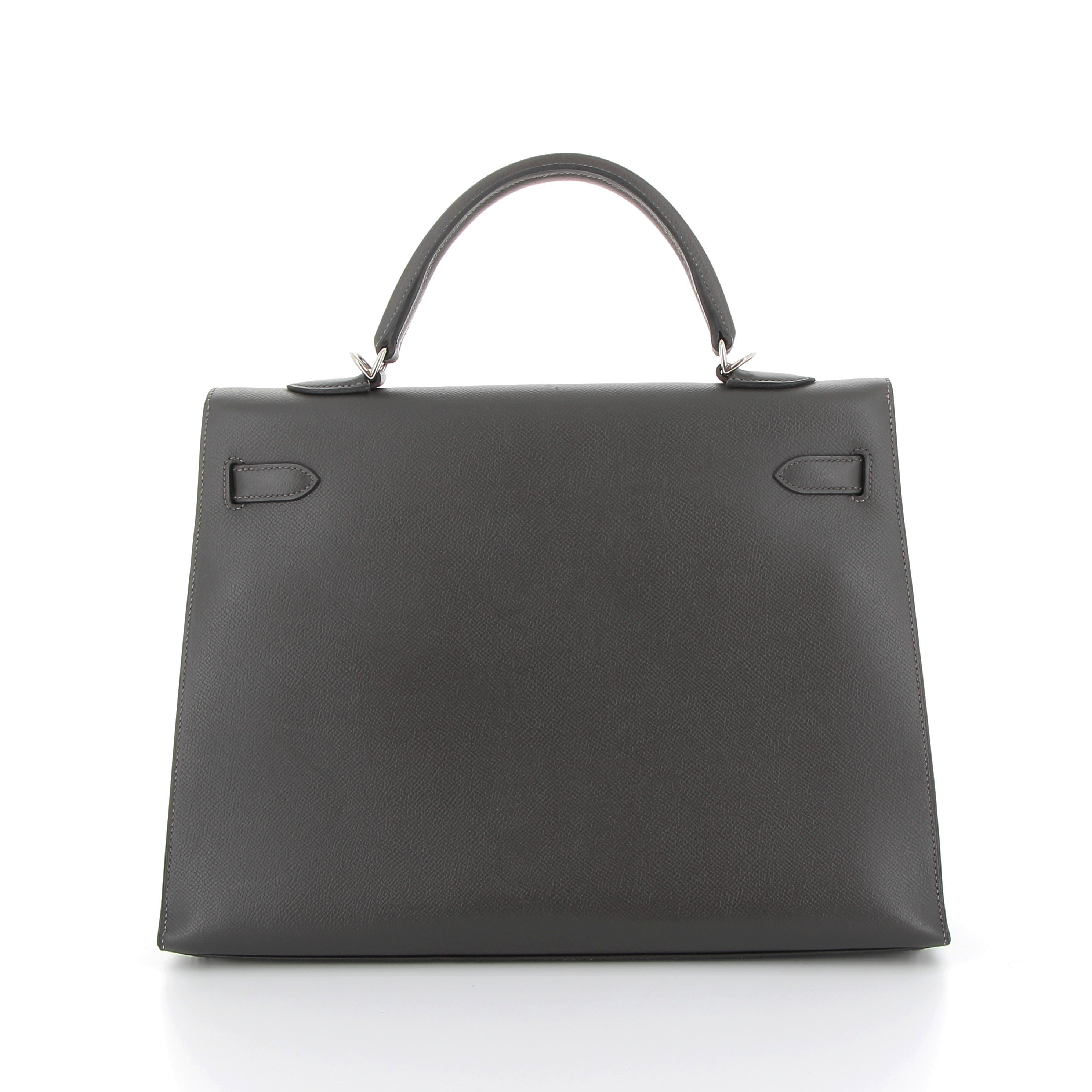 HERMÈS Kelly 35 cuir Epsom Ardoise finition palladium