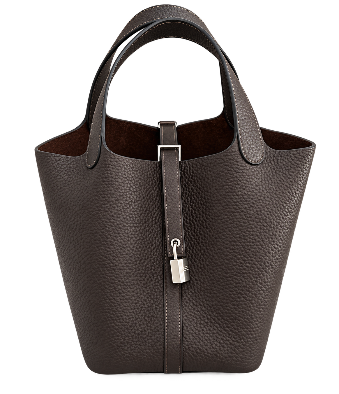 HERMÈS PICOTIN 18 ÉBÈNE TAURILLON CLÉMENCE FINITION PALLADIÉE