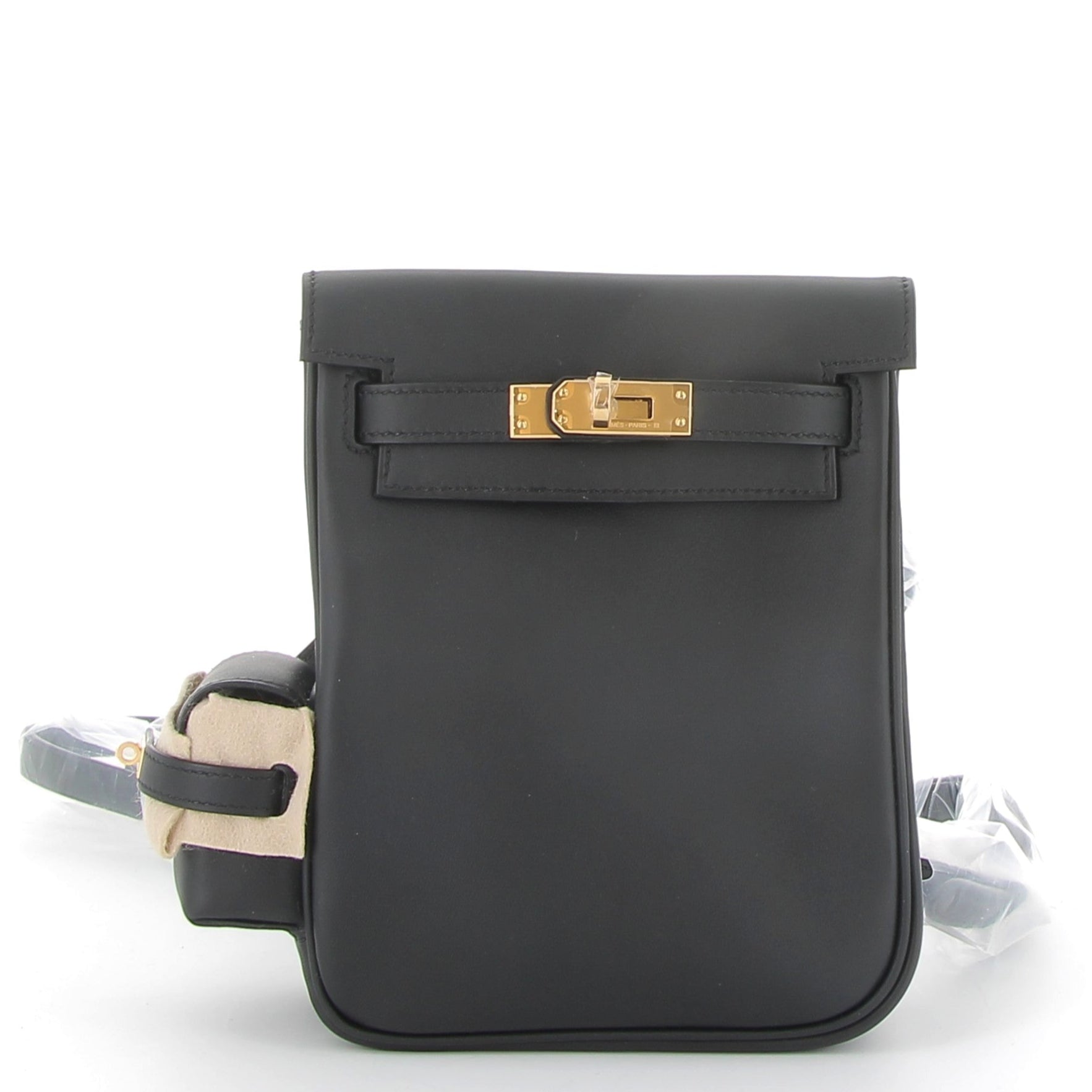 HERMÈS Mini Jump Noir Swift Finition Or jaune