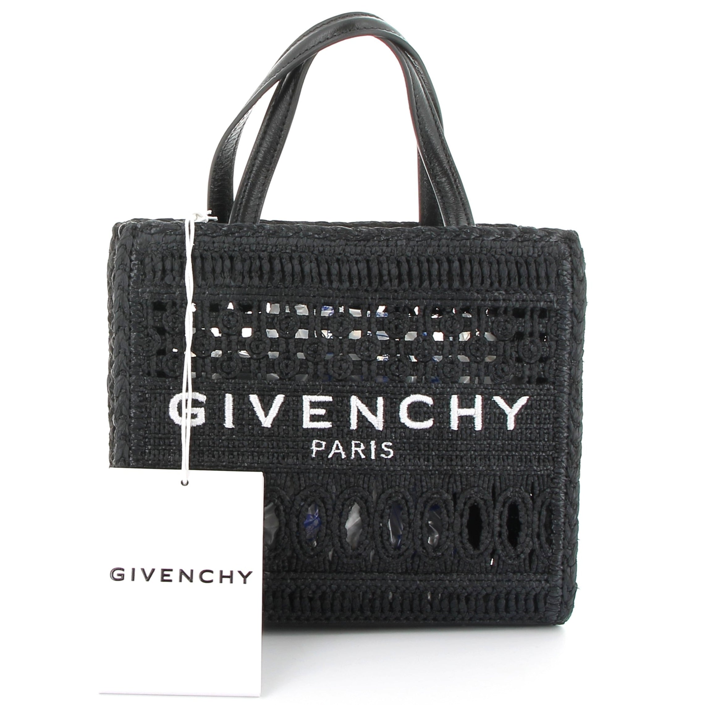 GIVENCHY Cabas en raphia noir