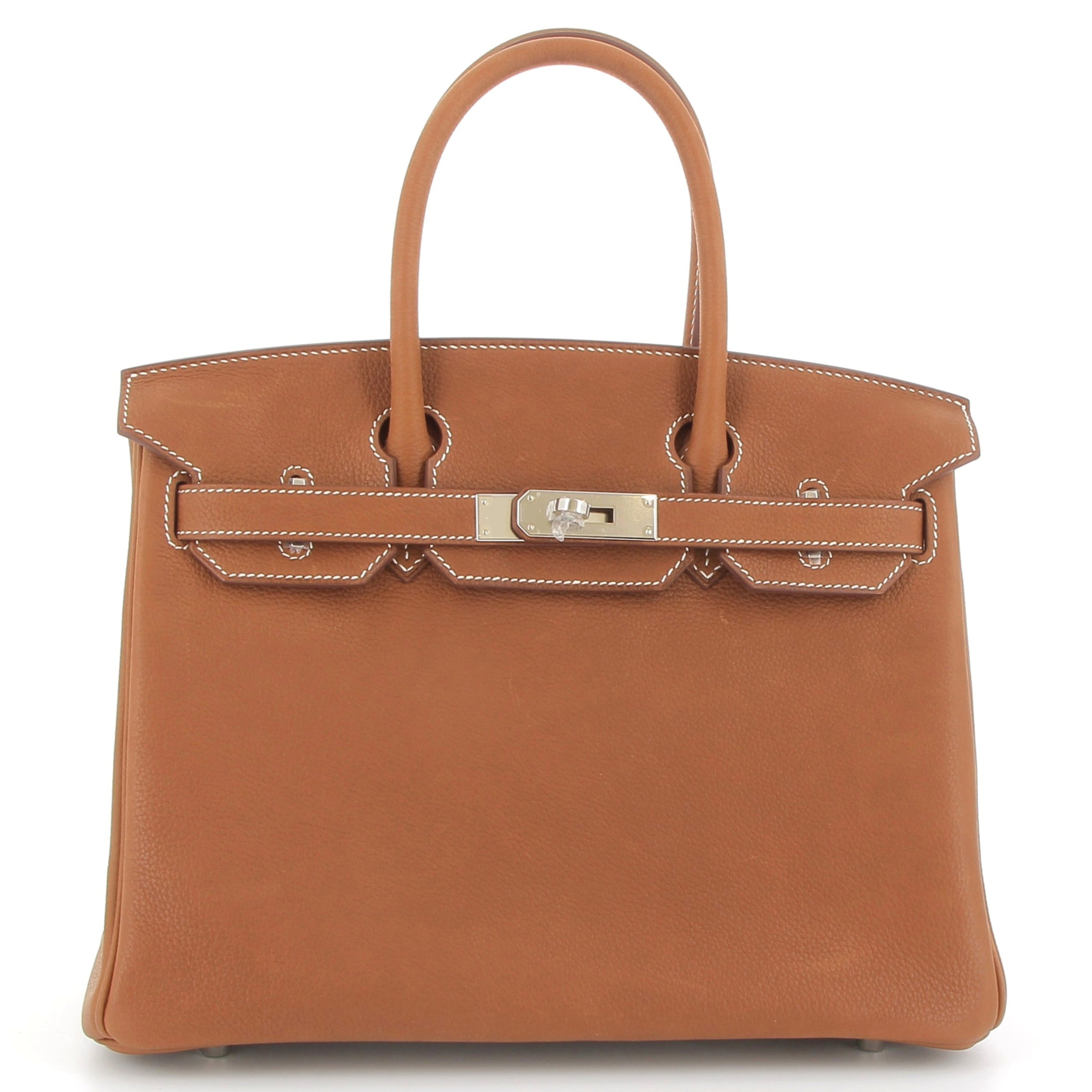 HERMES Birkin 30 Gold Faubourg Barenia Finition Palladié