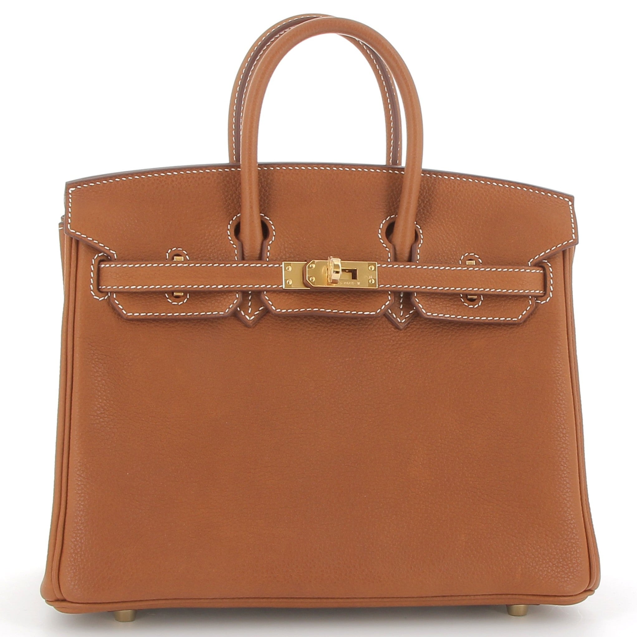 HERMÈS Birkin 25 Gold Faubourg Barenia Finition Or jaune