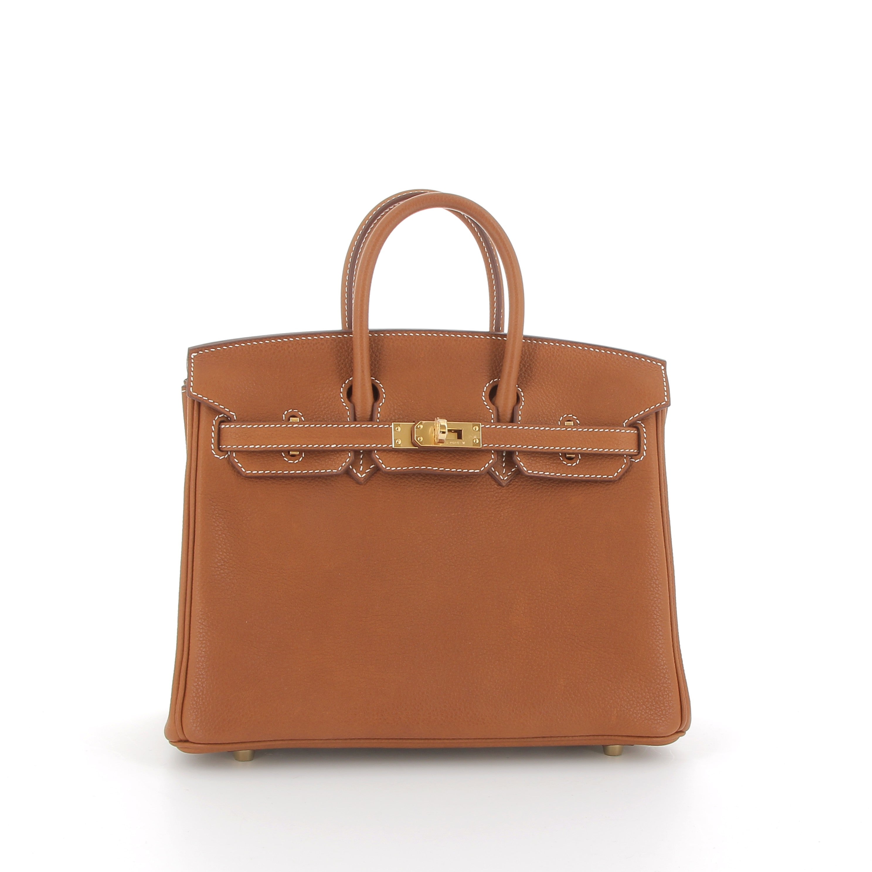 Birkin 25 Gold Faubourg Barenia Finition Or jaune