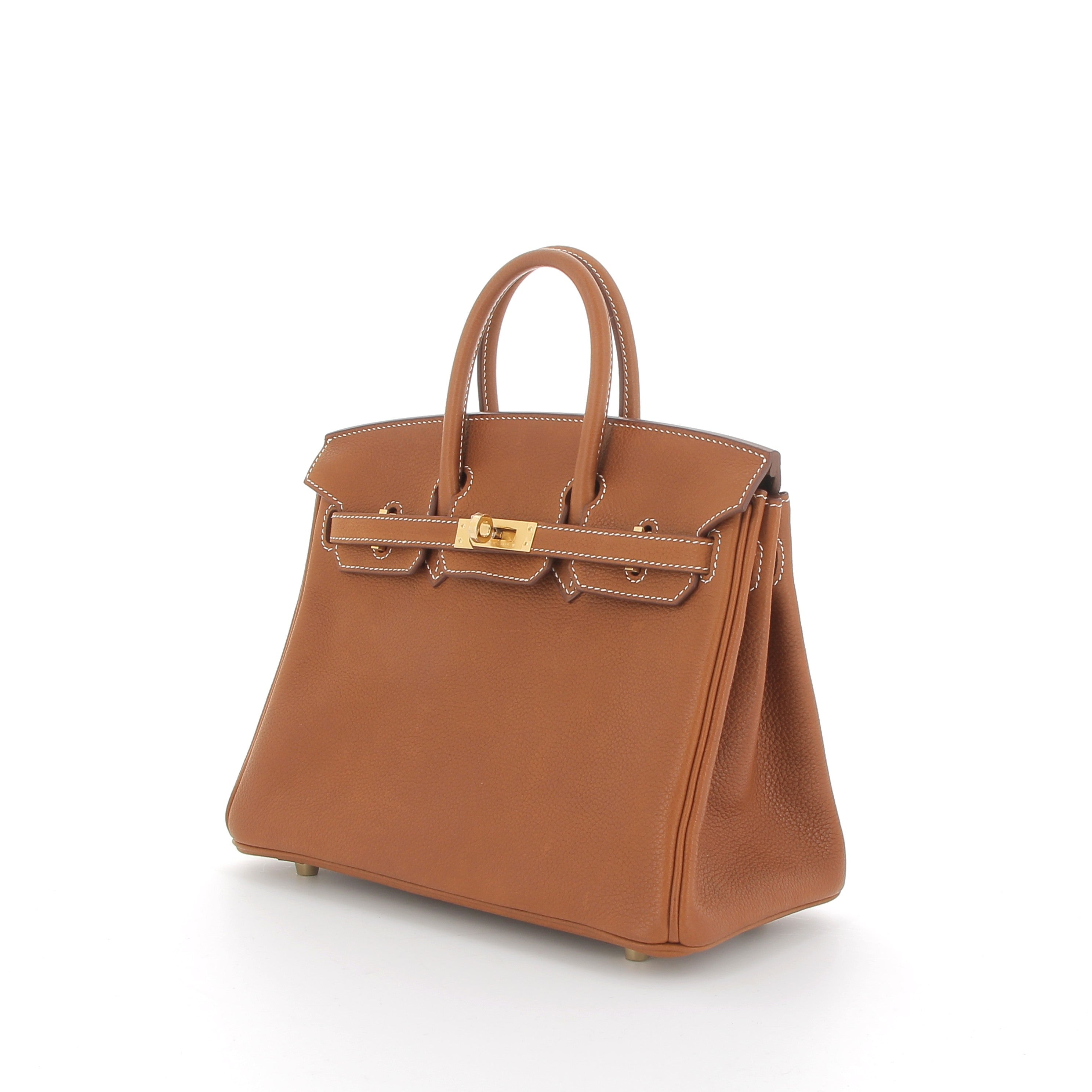 HERMÈS Birkin 25 Gold Faubourg Barenia Finition Or jaune
