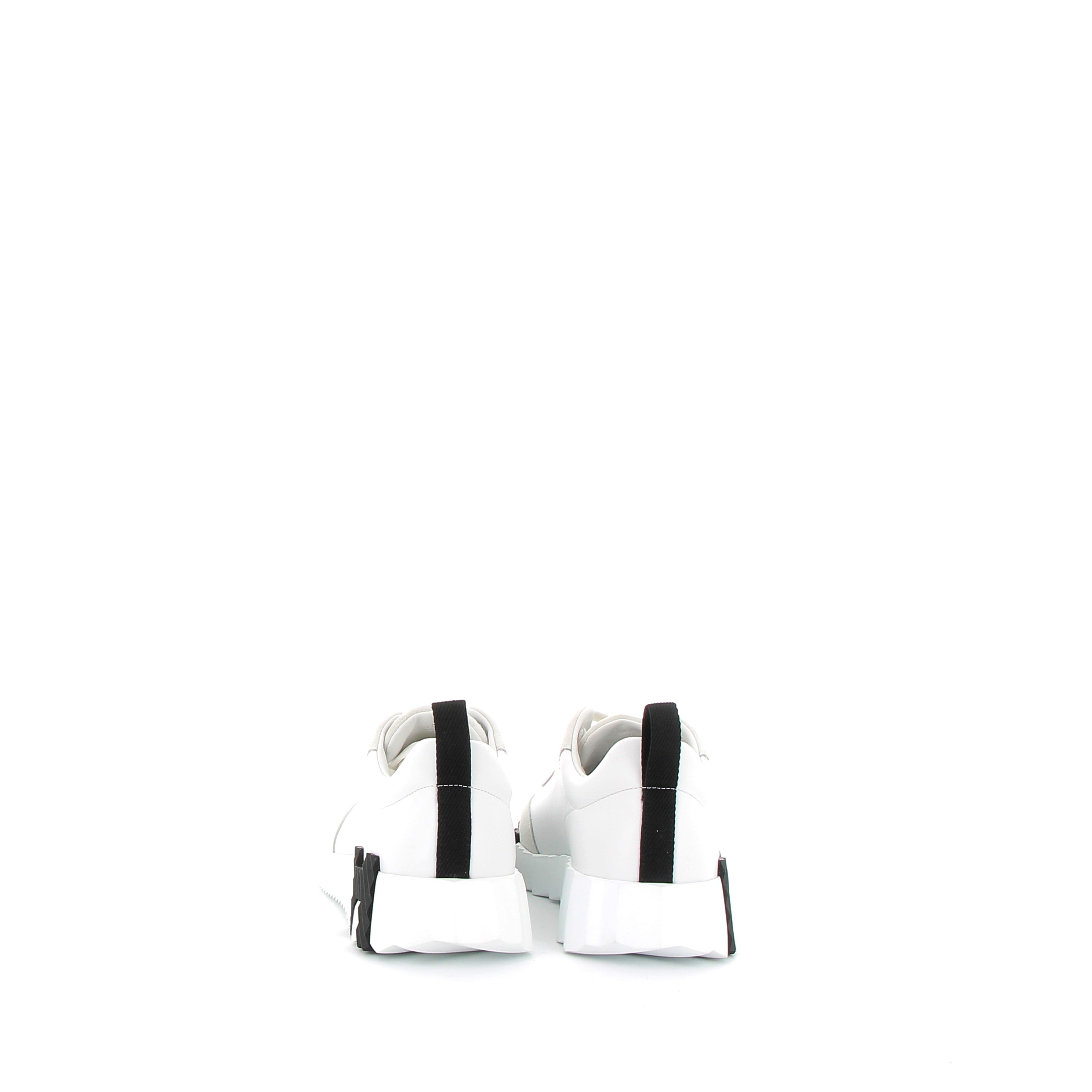 HERMÈS Bouncing Sneakers Veau et Chèvre Velours Blanc et Noir