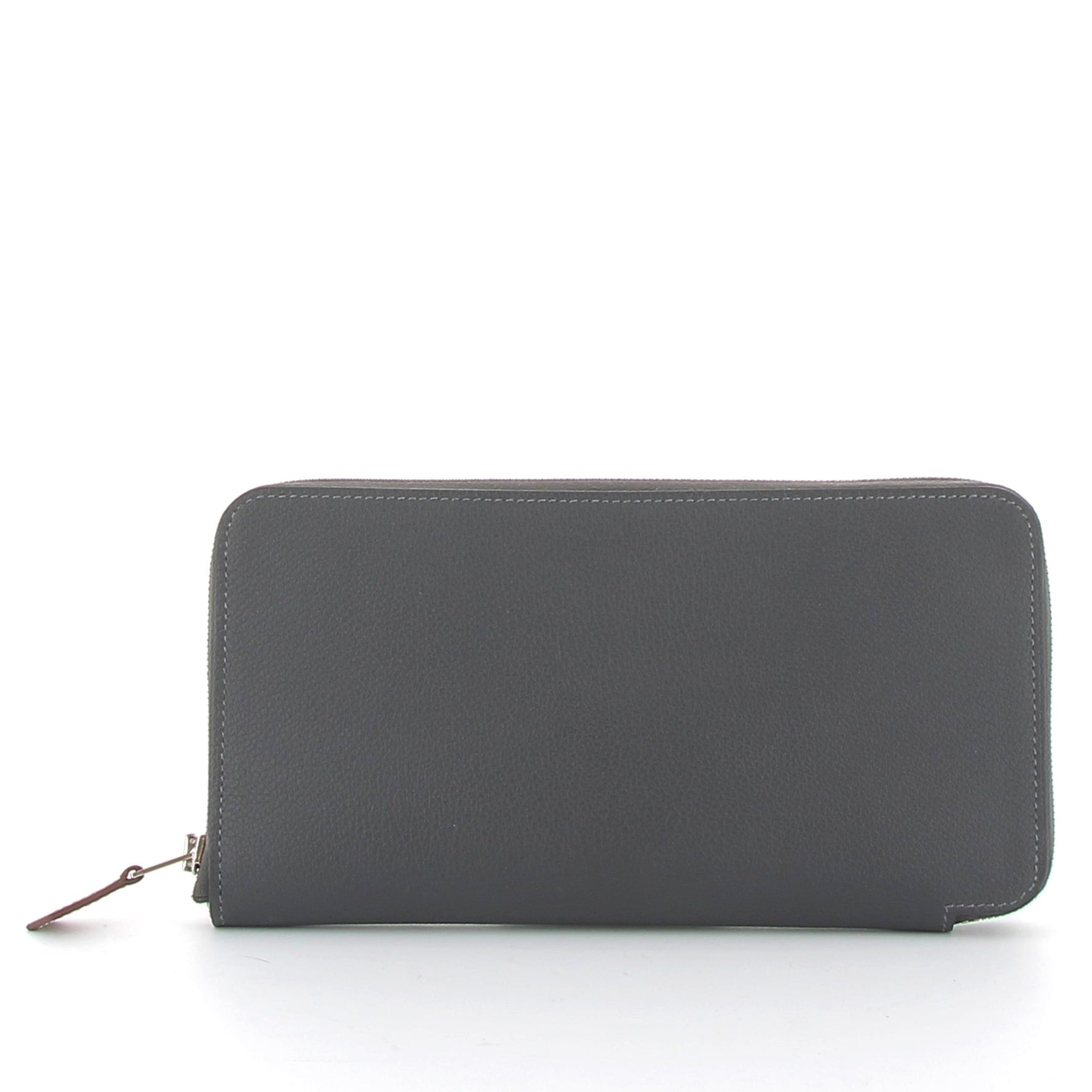 HERMÈS Portefeuille long zippé Silk'In Classique en veau Epsom et veau Barénia