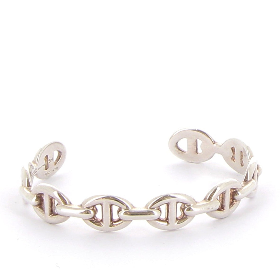 HERMÈS Bracelet Chaîne d'ancre Enchaînée Finition Palladié