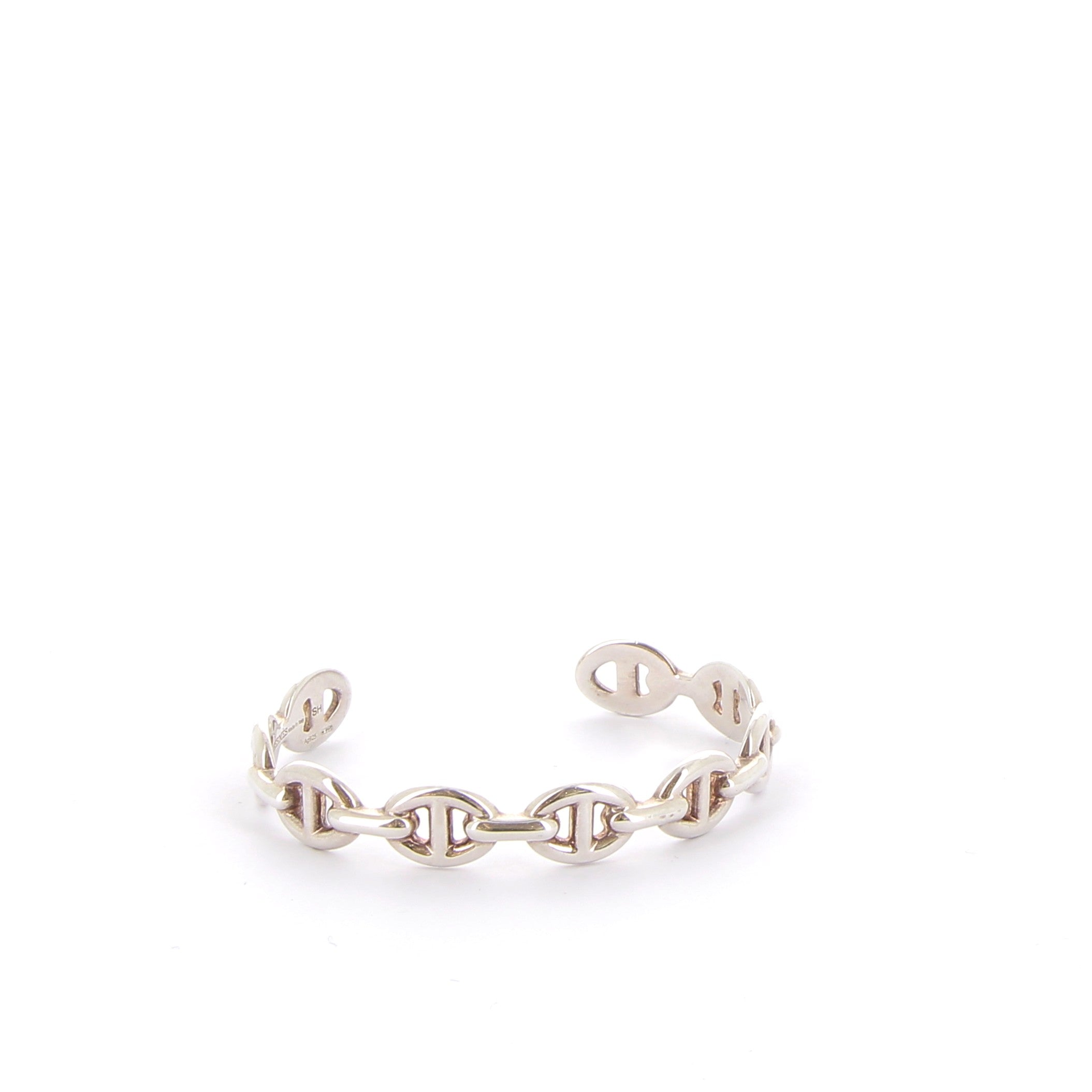 HERMÈS Bracelet Chaîne d'ancre Enchaînée Finition Palladié