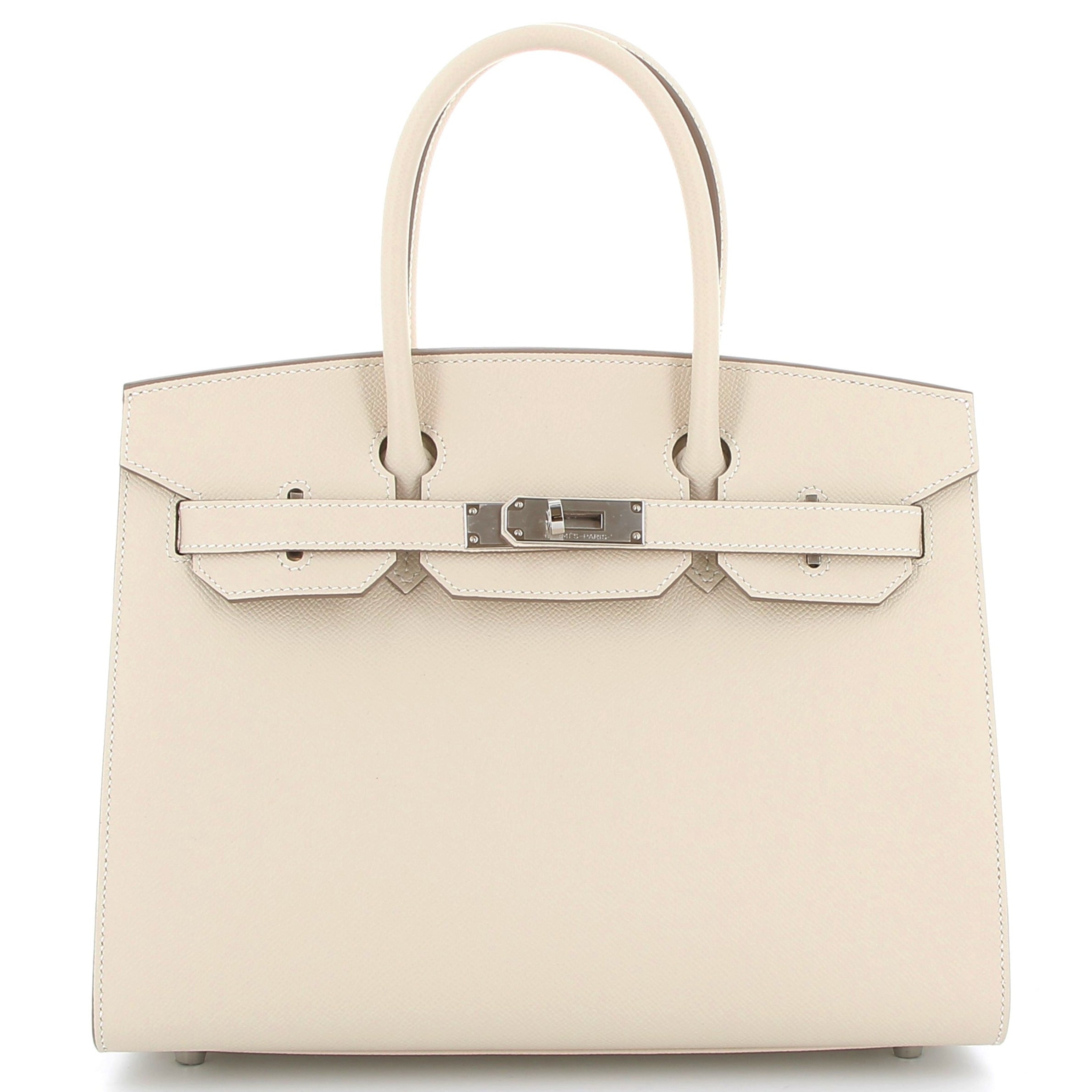 HERMÈS Birkin 30 Craie Epsom Sellier Finition Palladié