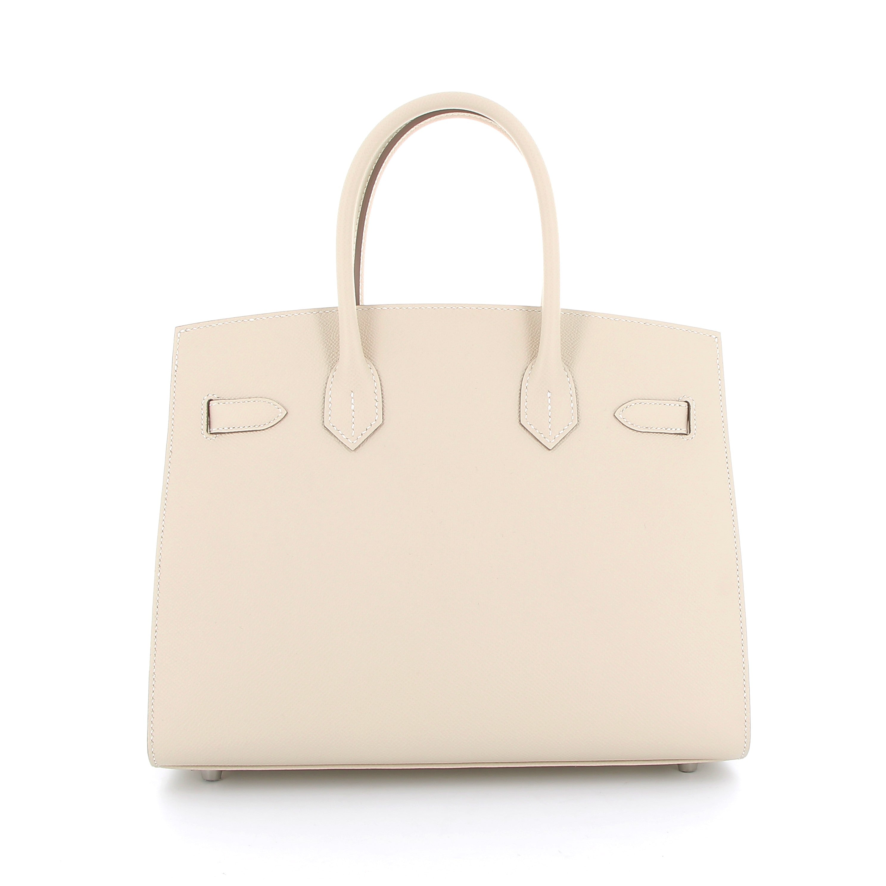HERMÈS Birkin 30 Craie Epsom Sellier Finition Palladié