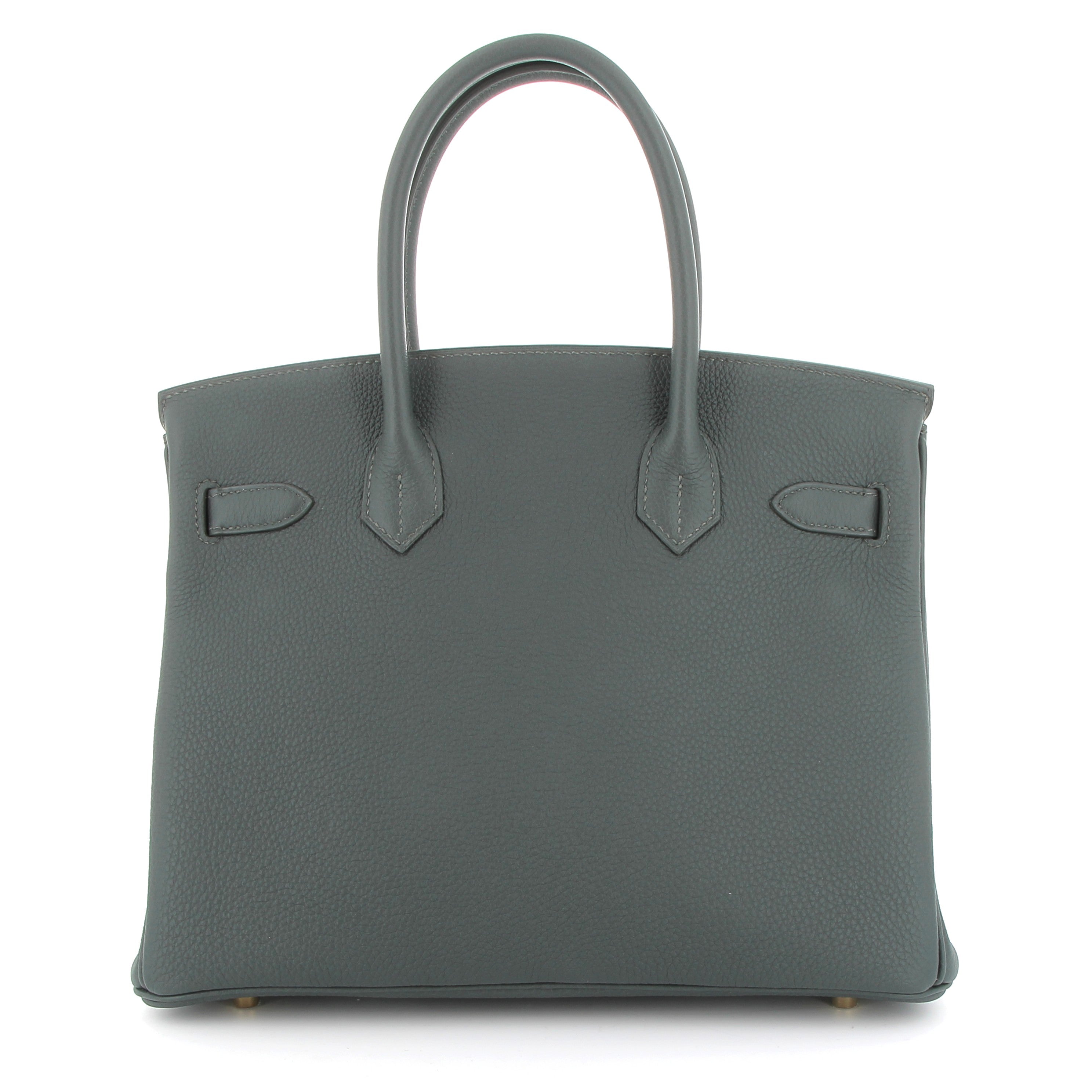 HERMES Birkin 30 Green Mangrove Togo Yellow Gold Finish