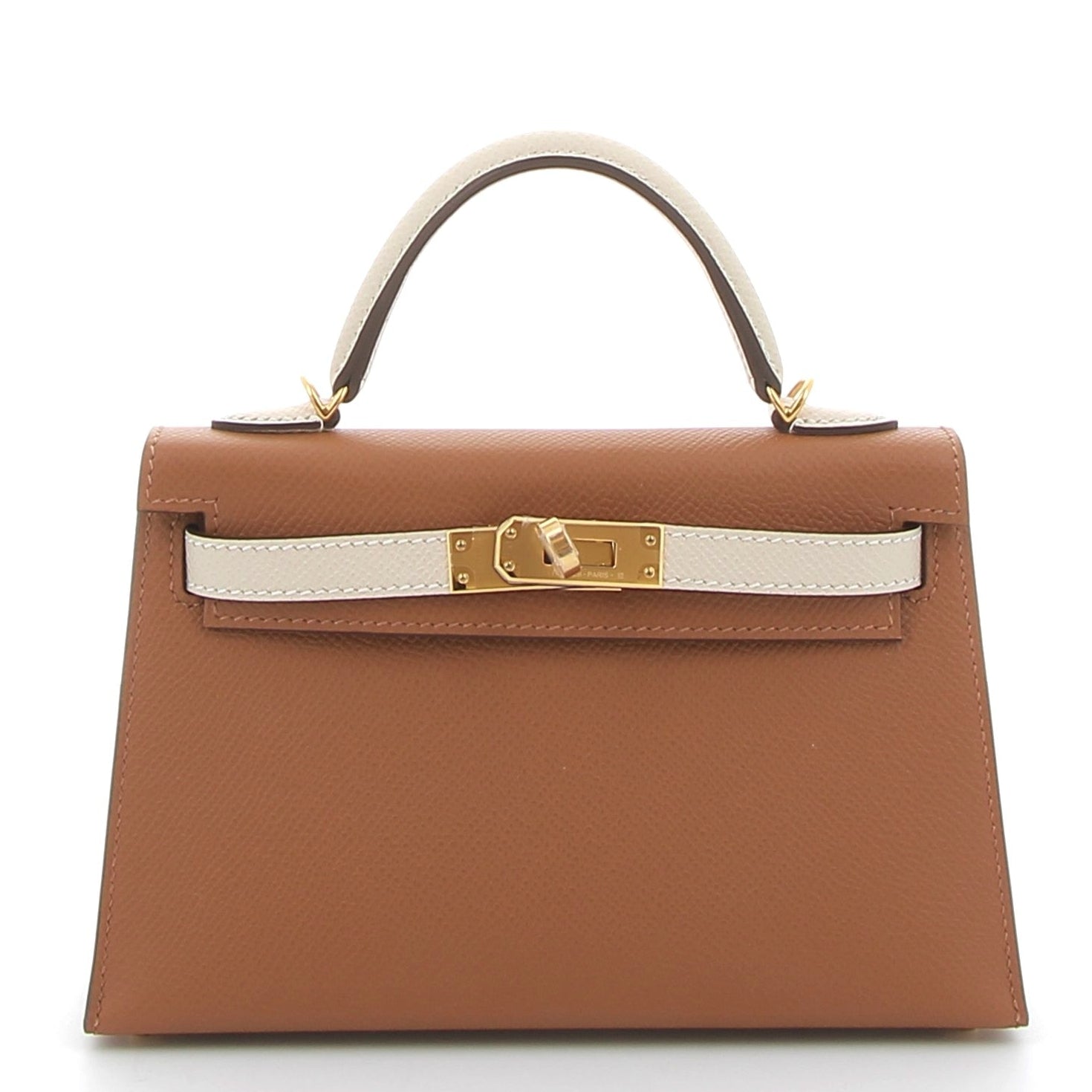 HERMES Kelly HSS 20 Gold / Craie Epsom Finition Or Jaune