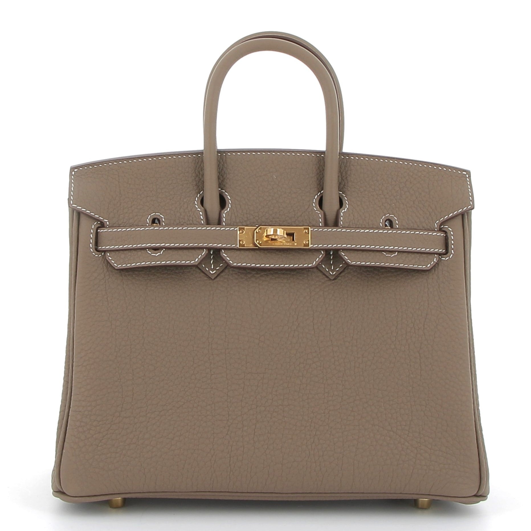 HERMES Birkin 25 Etoupe Togo Finition Or Jaune