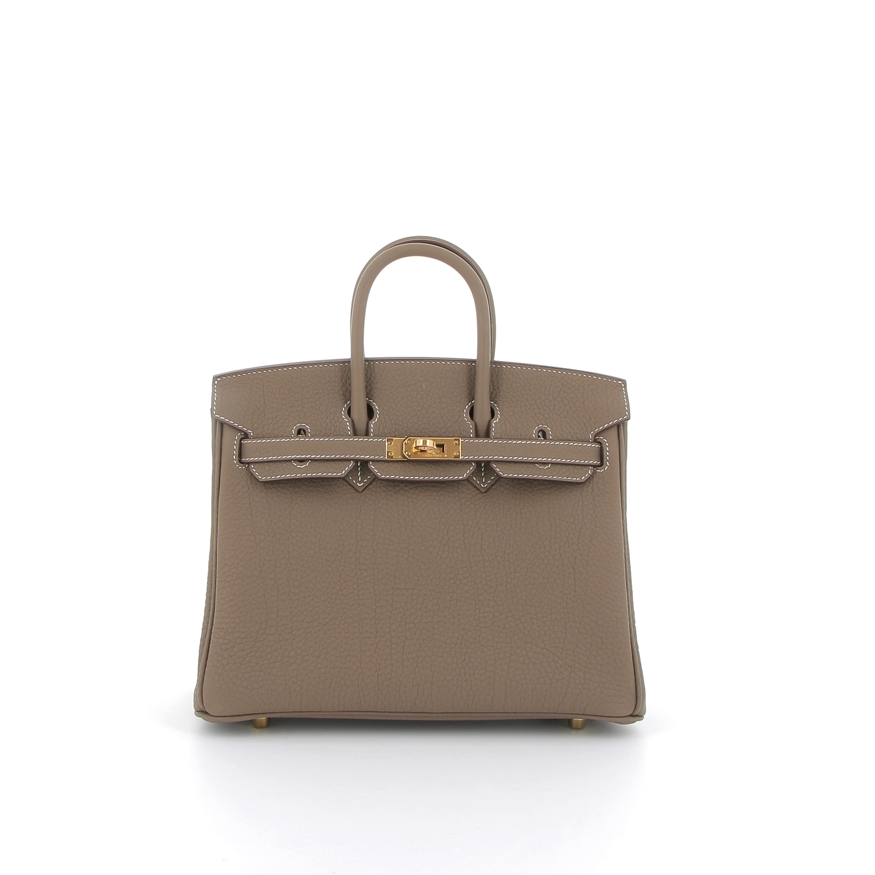 HERMES Birkin 25 Etoupe Togo Finition Or Jaune
