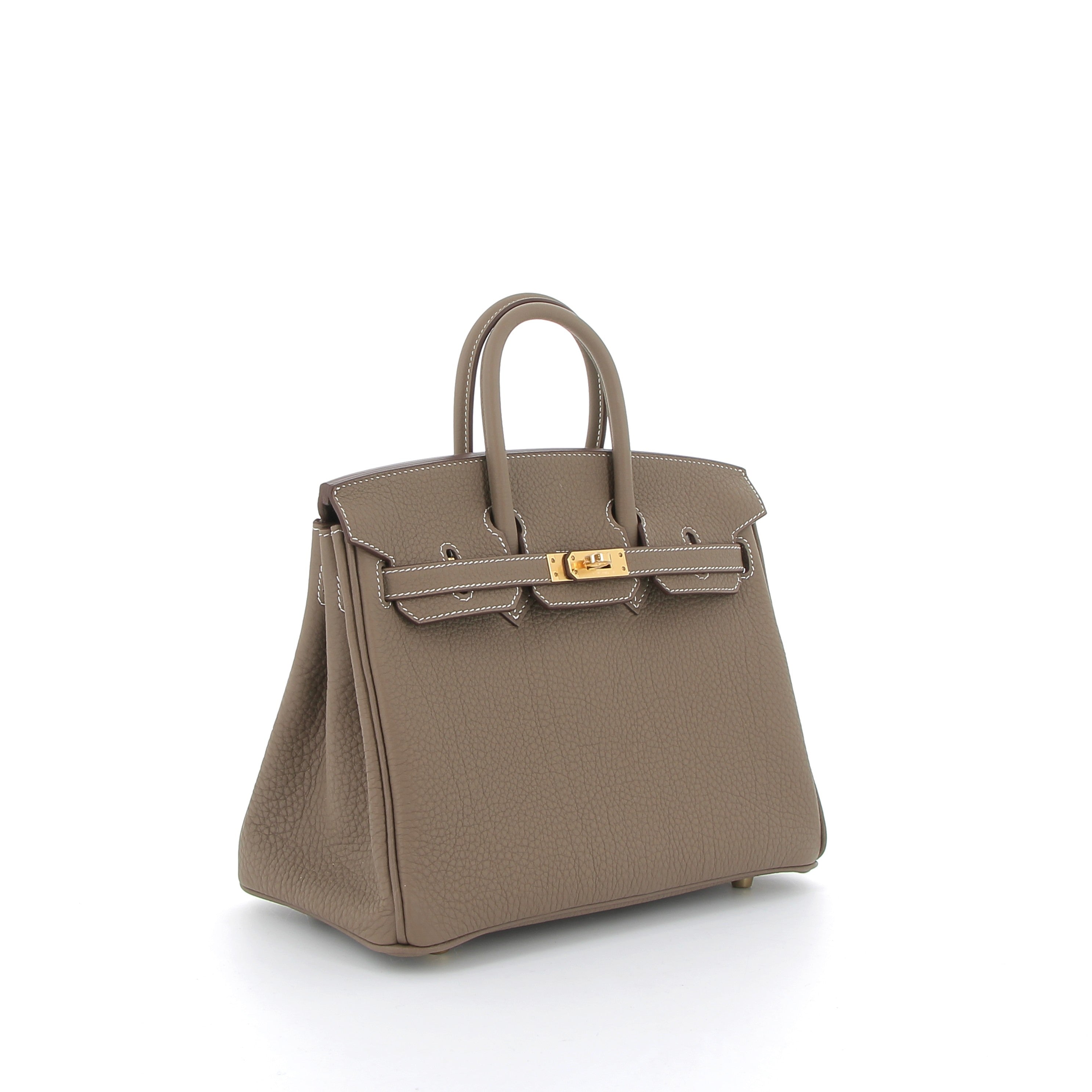 HERMES Birkin 25 Etoupe Togo Finition Or Jaune