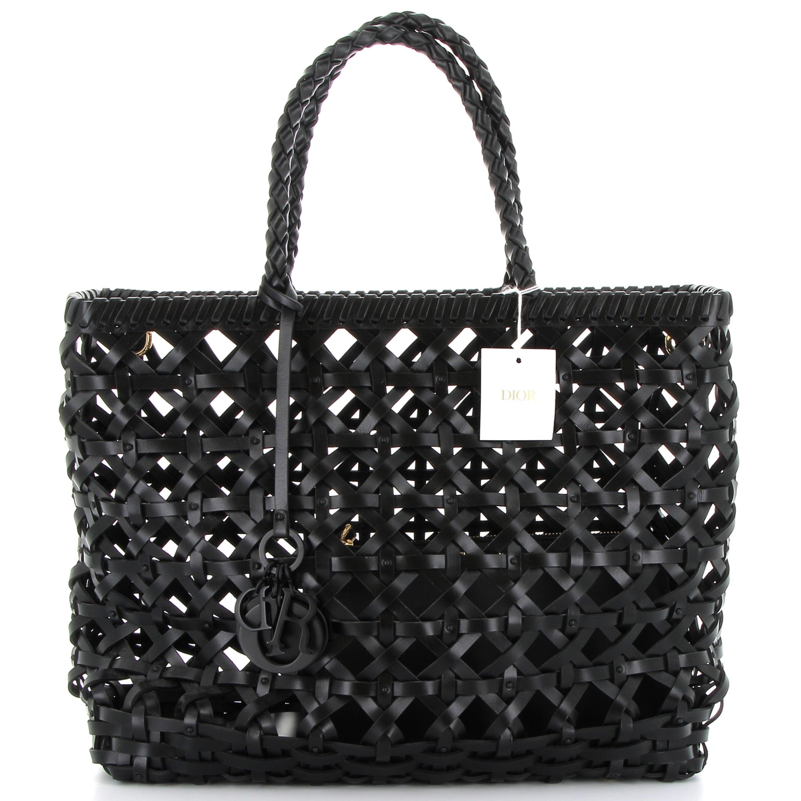 DIOR Cabas Lady Dior Noir Tressé