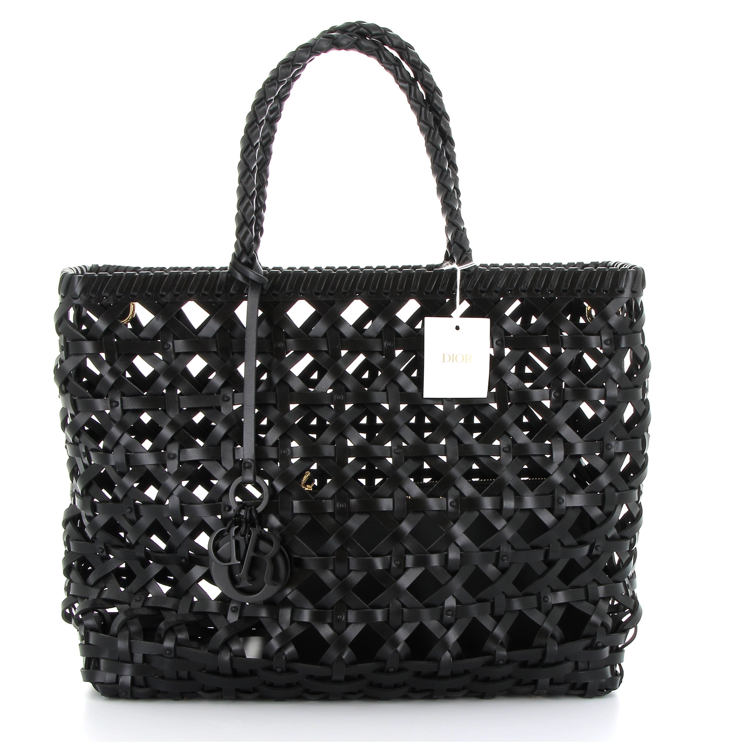 DIOR Cabas Lady Dior Noir Tressé