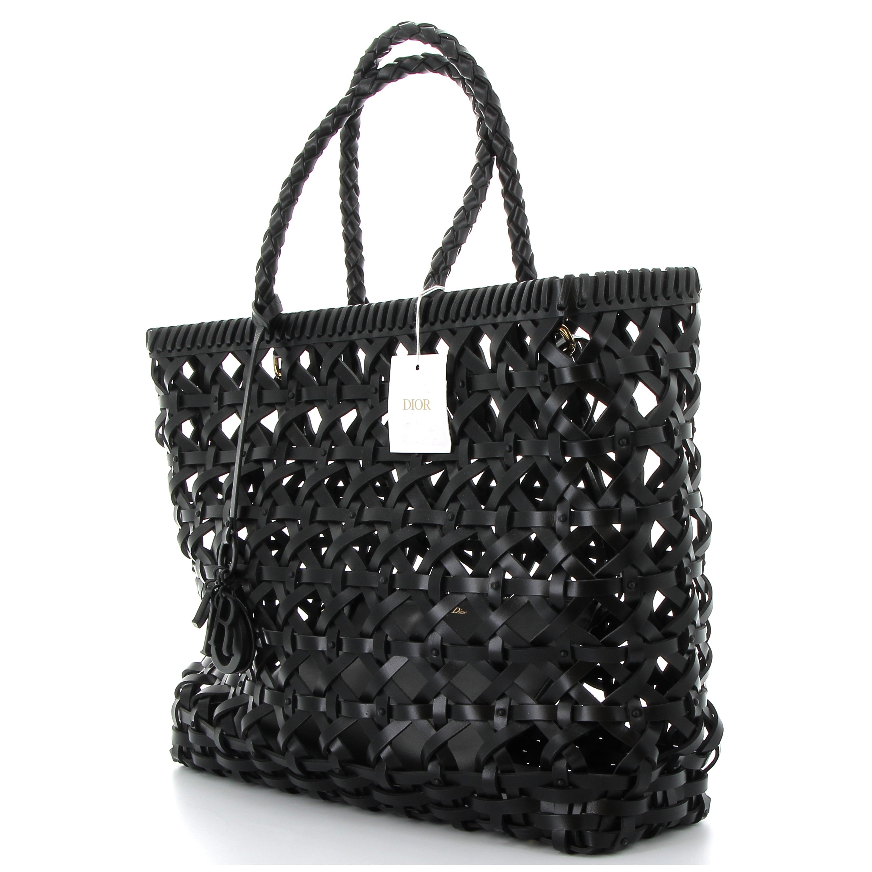 DIOR Cabas Lady Dior Noir Tressé