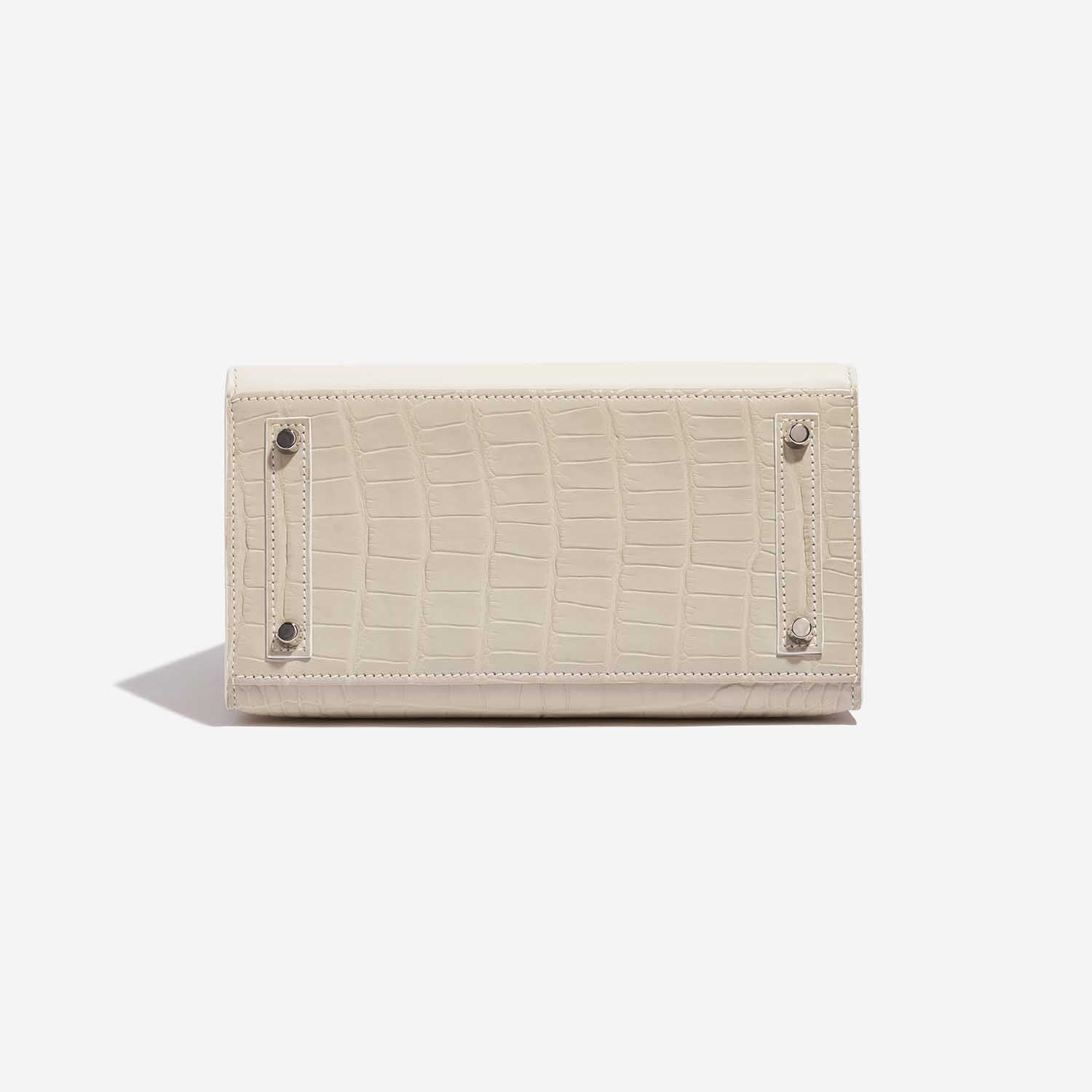 HERMÈS Birkin 20 Faubourg Alligator Mat / Togo / Epsom / Swift White / Concrete / Orange H / Mist / Chalk