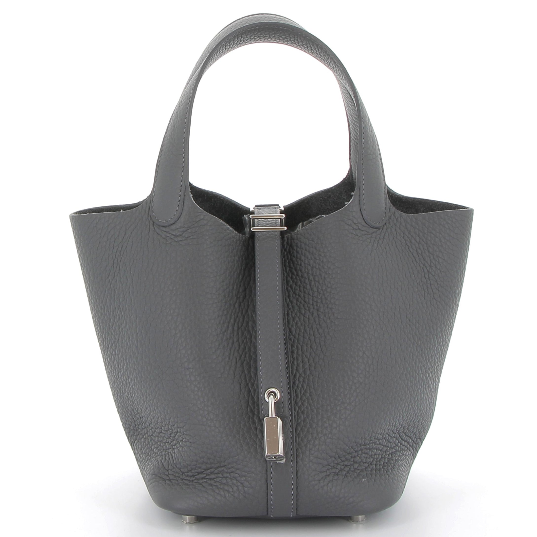HERMES Picotin 18 Ardoise Taurillon Clemence Finition Palladié