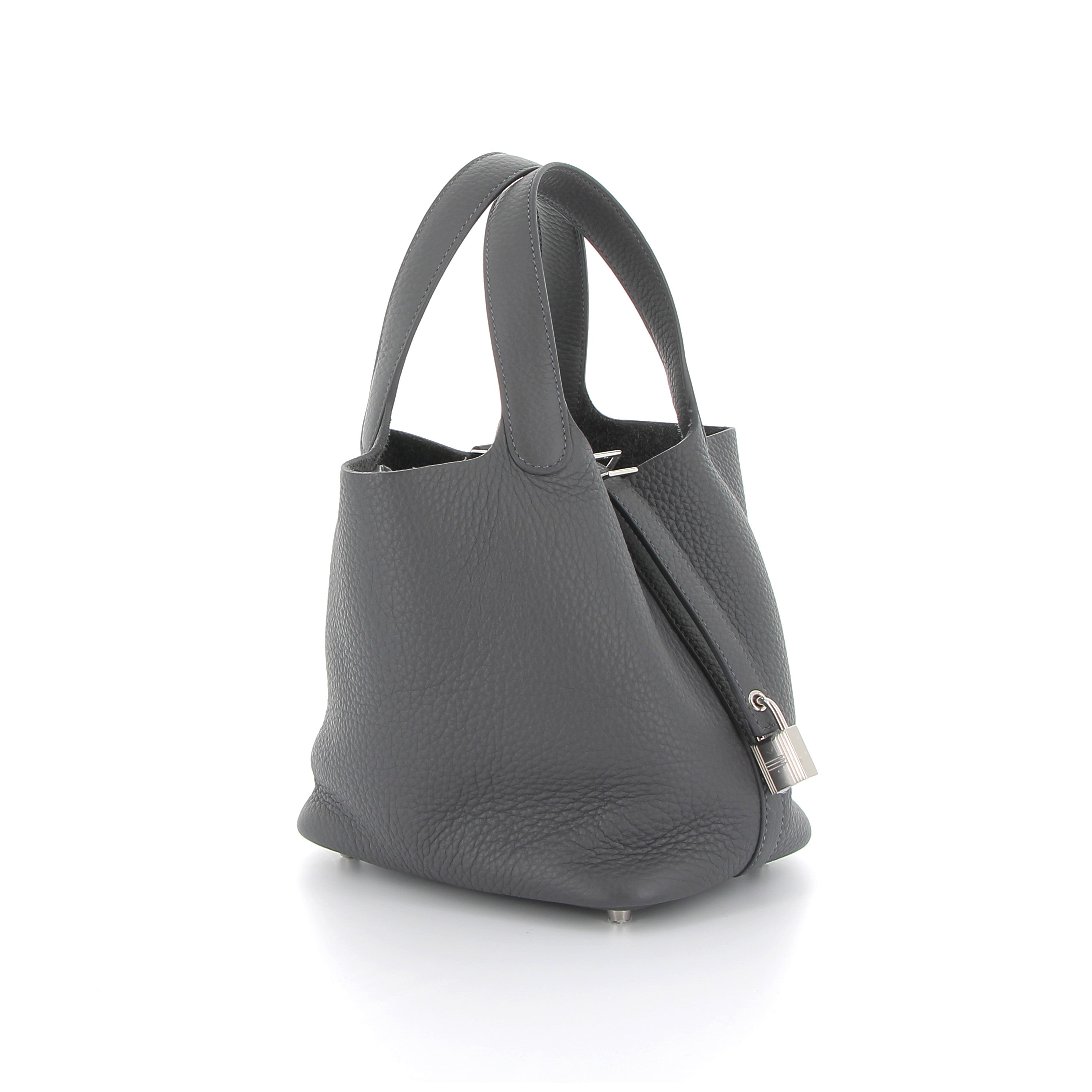 HERMES Picotin 18 Ardoise Taurillon Clemence Finition Palladié