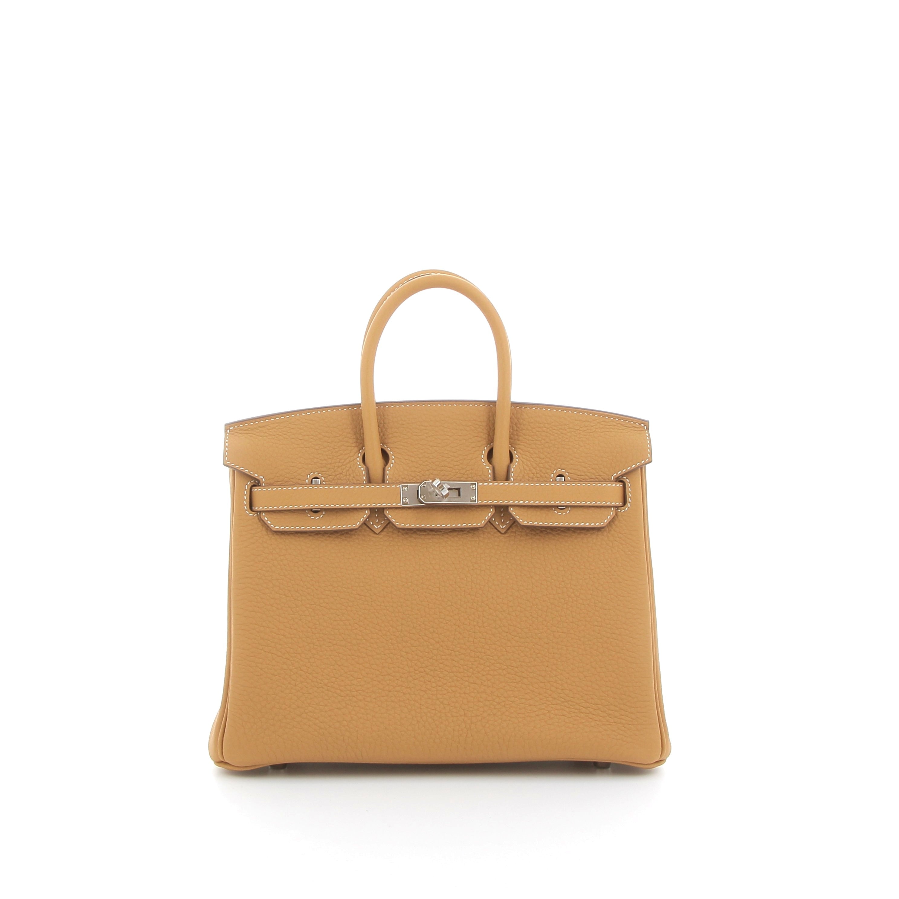HERMES Birkin 25 Sable Togo Finition Palladié