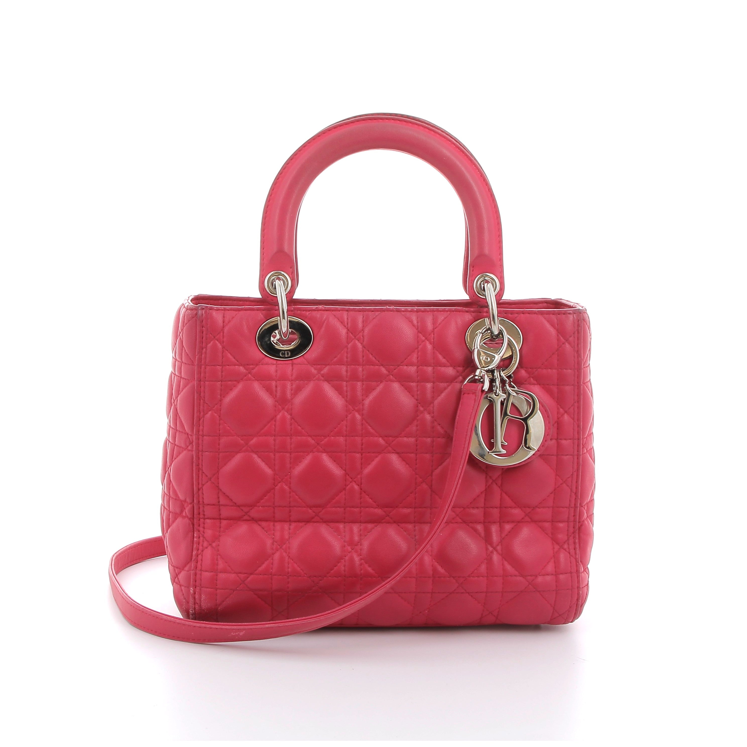 DIOR Lady Dior Moyen Modèle Rose
