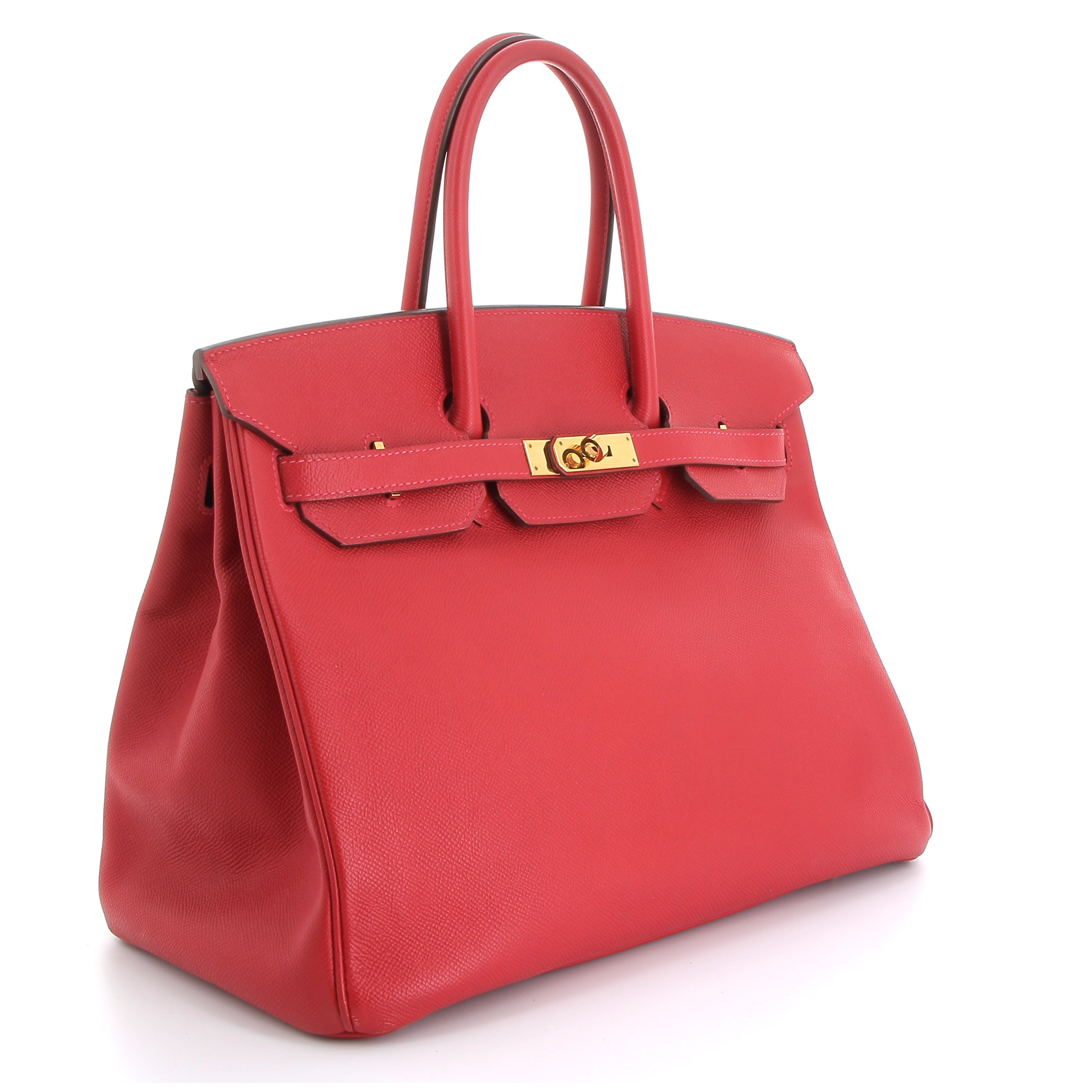 HERMES Preowned Birkin 30 Rouge Casaque Epsom Finition Dorée