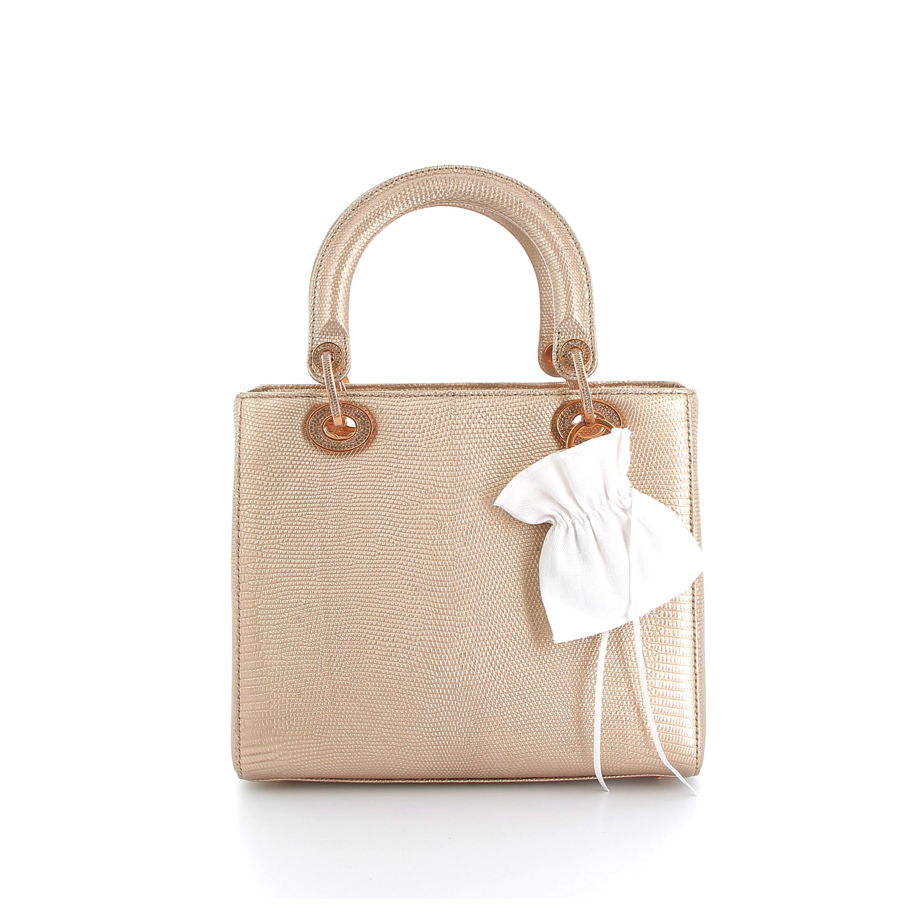 DIOR Lady Dior Lézard Or Rose
