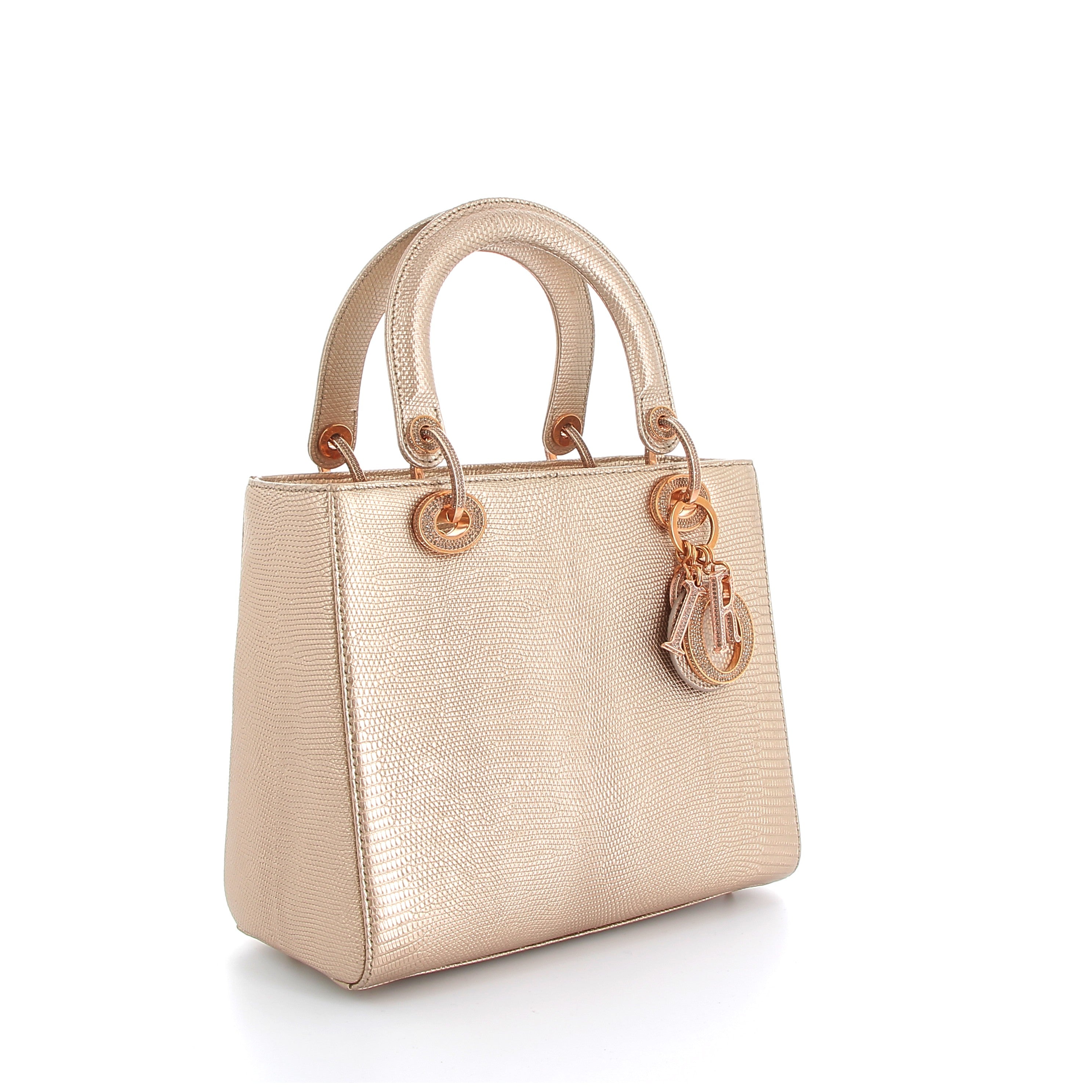 DIOR Lady Dior Lézard Or Rose