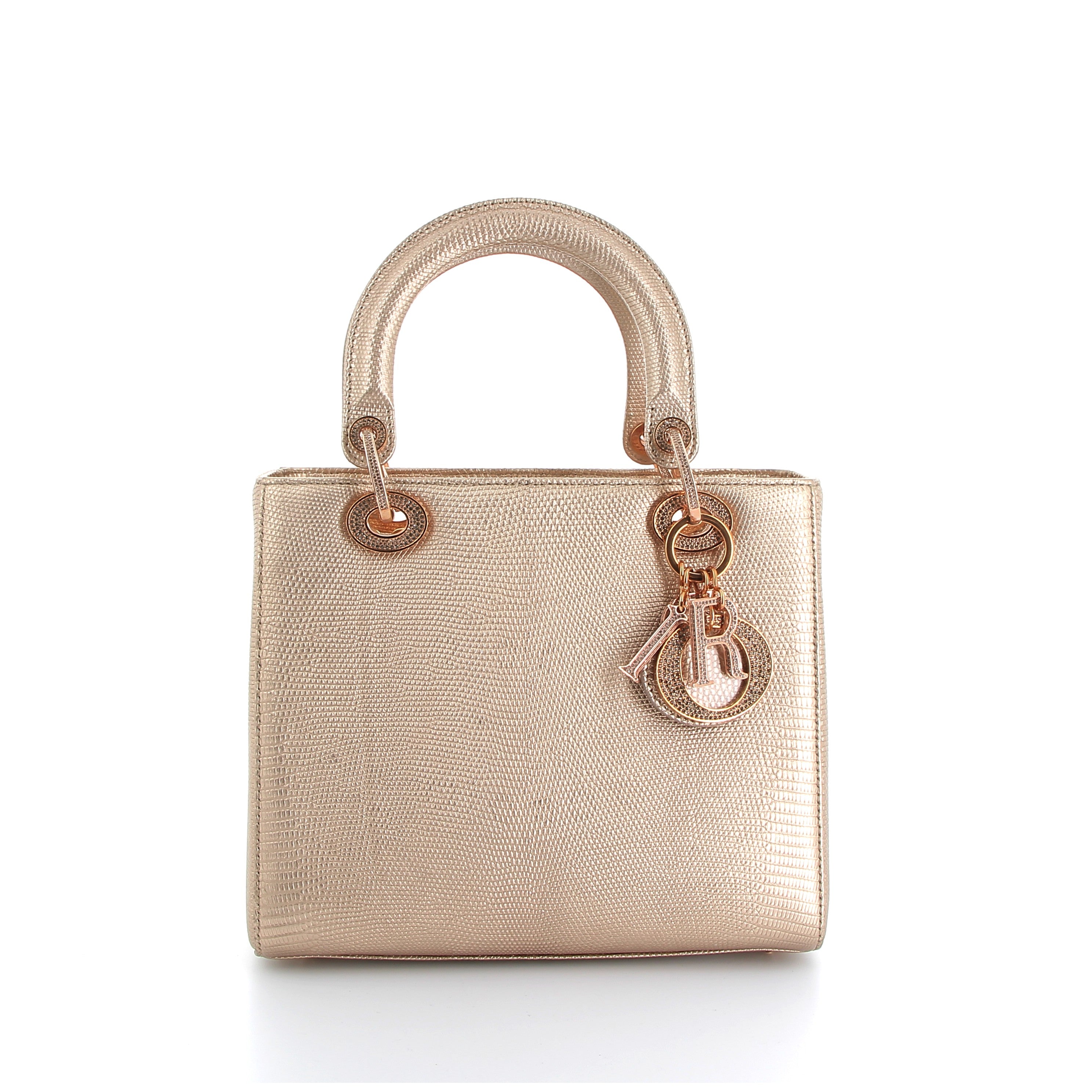 DIOR Lady Dior Lézard Or Rose