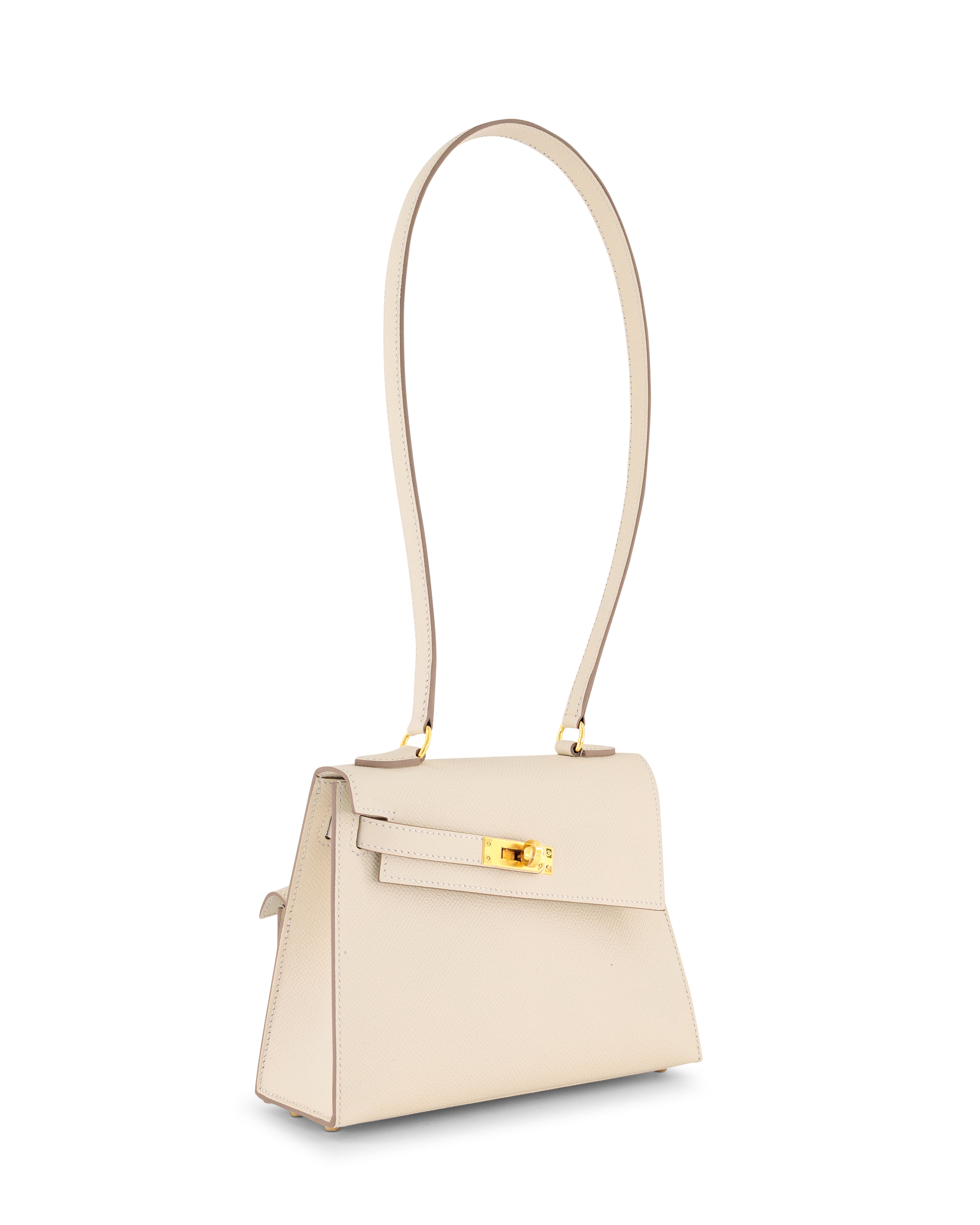 HERMES Kelly Sellier En Désordre 20 Black Epsom Gold Finish