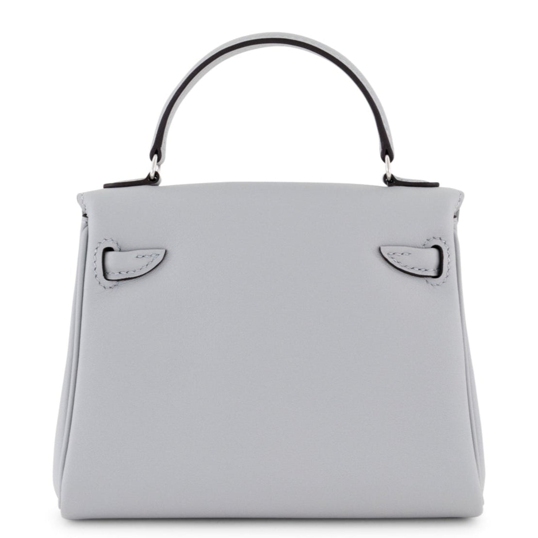 HERMÈS Kelly Doll Bleu Glacier/Bleu Brume Cuir Swift Finition Palladié
