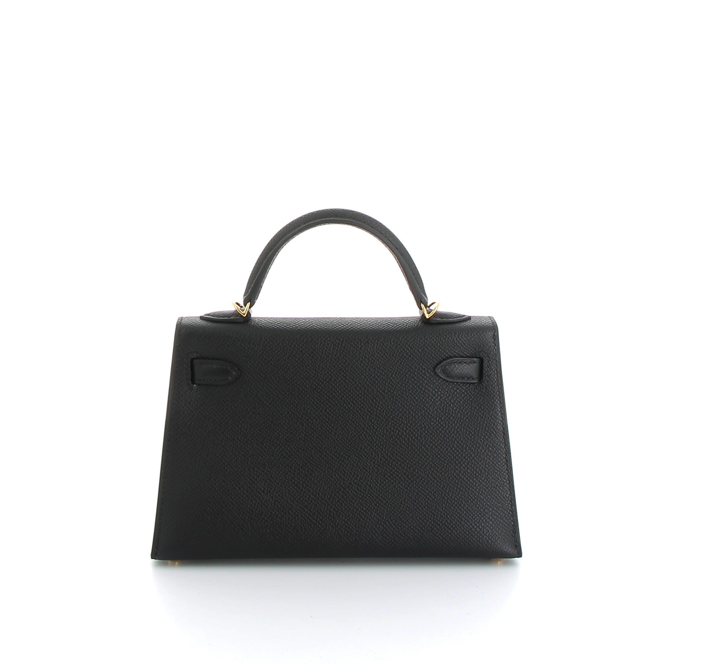 Kelly 20 Noir Epsom Finition Or Jaune