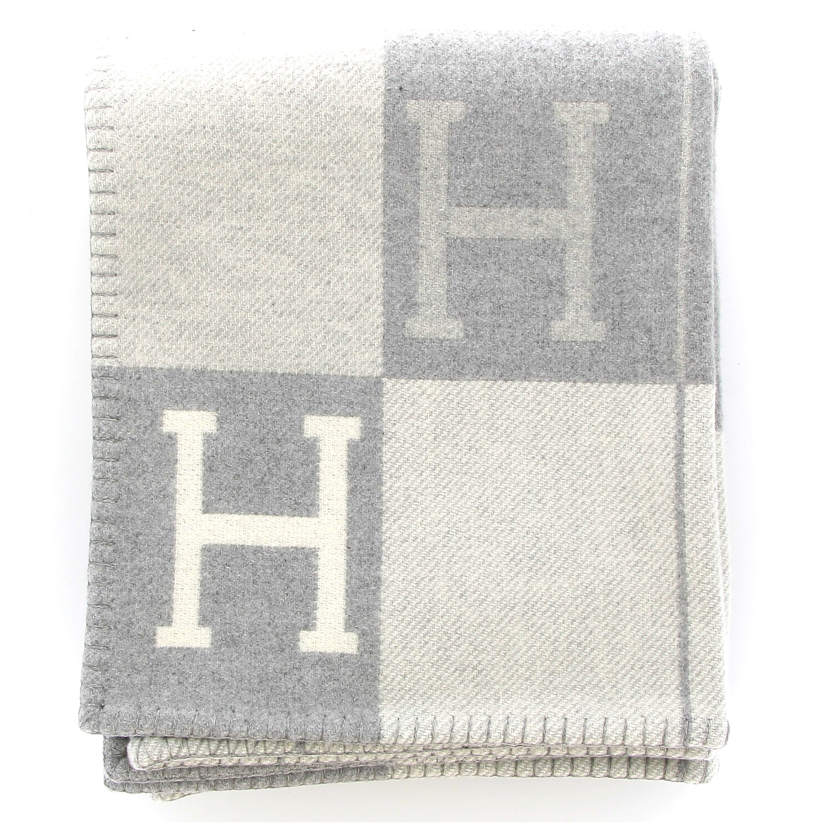 HERMES Jeté de canapé Avalon III Écru / Gris Clair