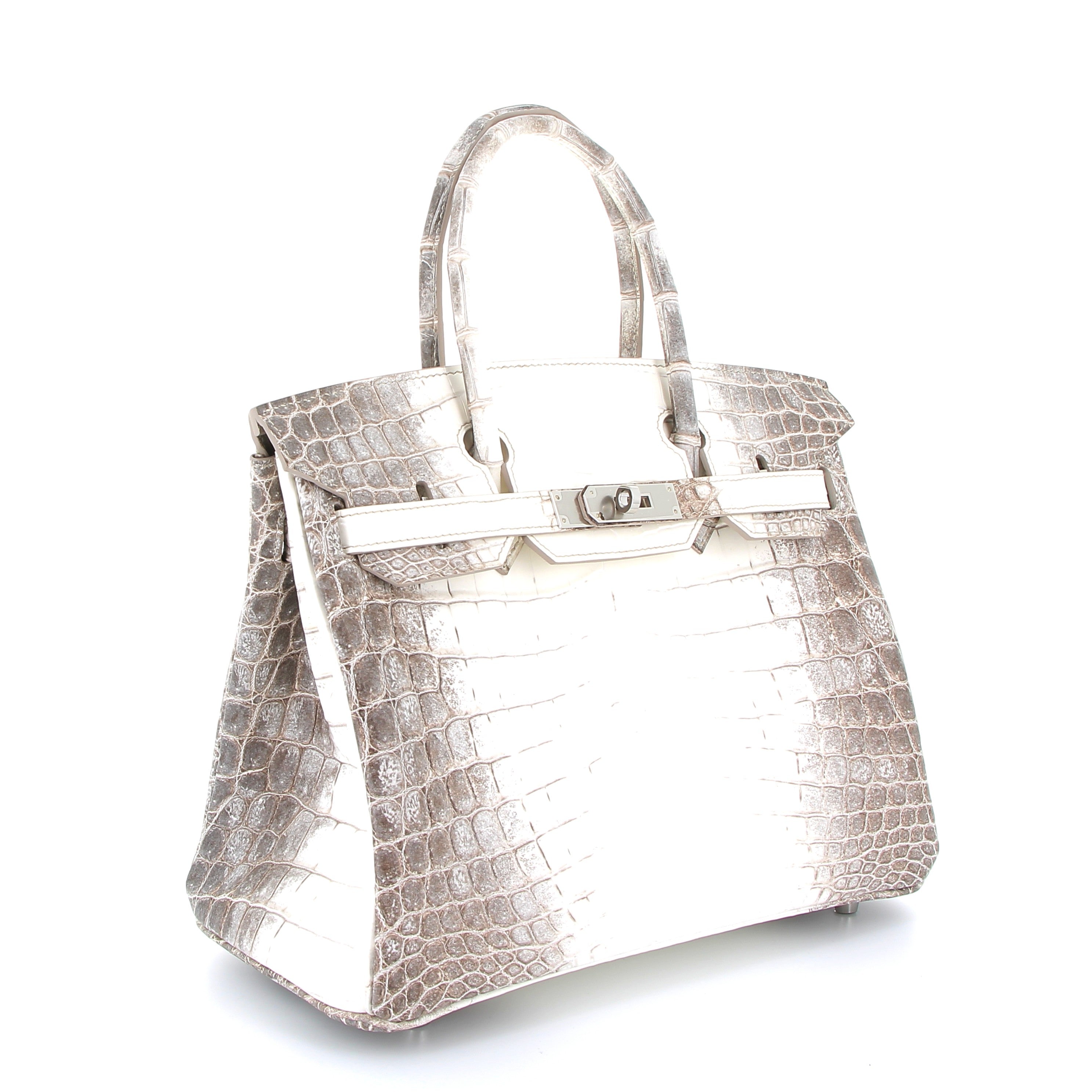 HERMES Birkin 30 Himalaya Crocodile Niloticus Finition Palladié