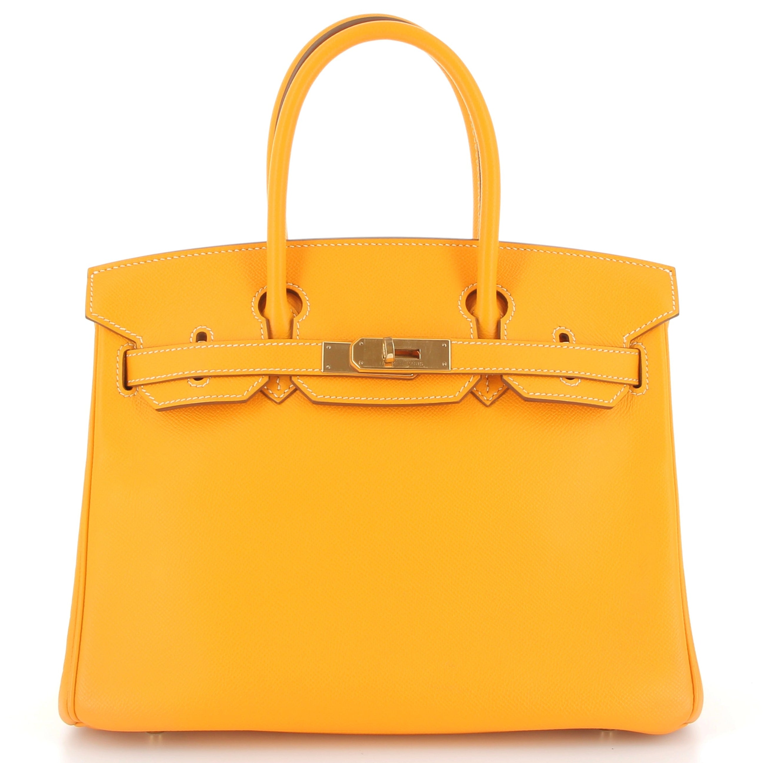 HERMES Preowned Birkin 30 Soleil Epsom Finition Or Jaune